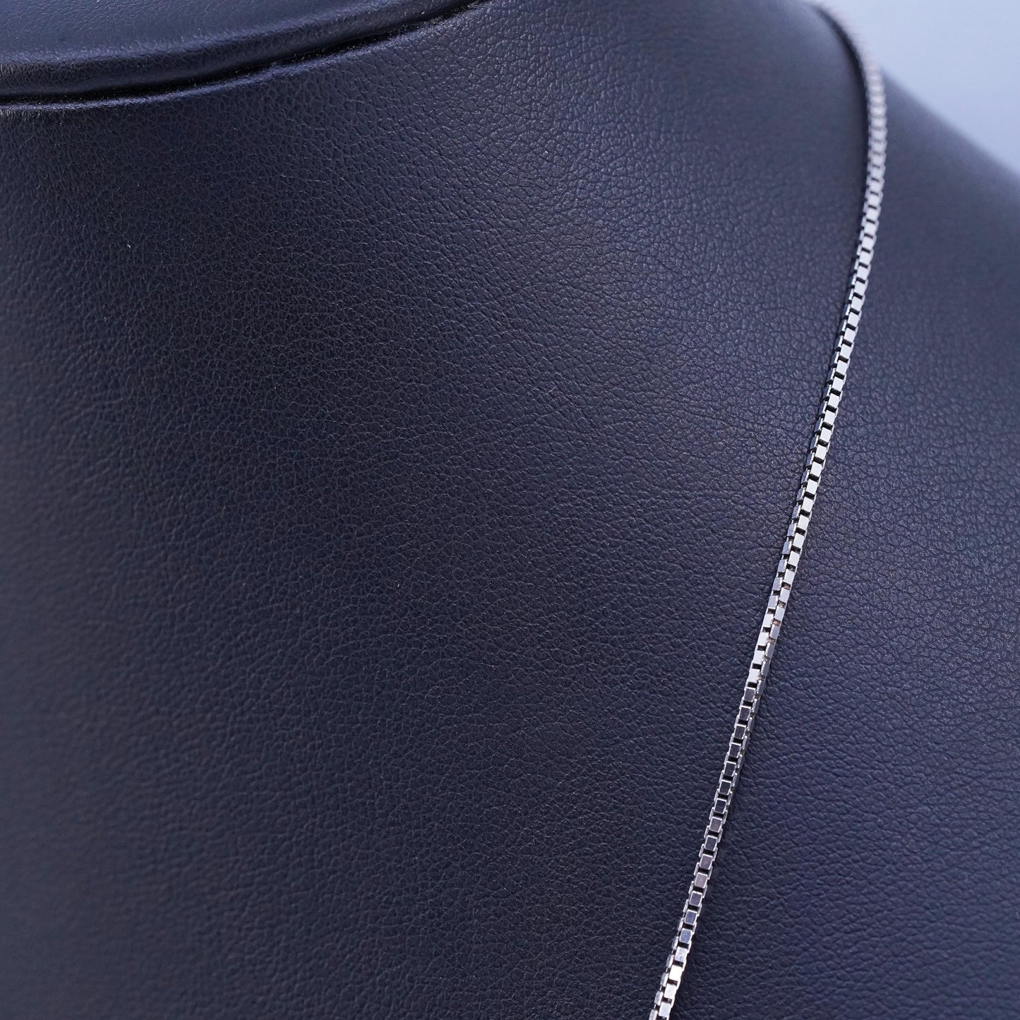 20” 1mm, vintage Italian Sterling 925 silver handmade box chain necklace