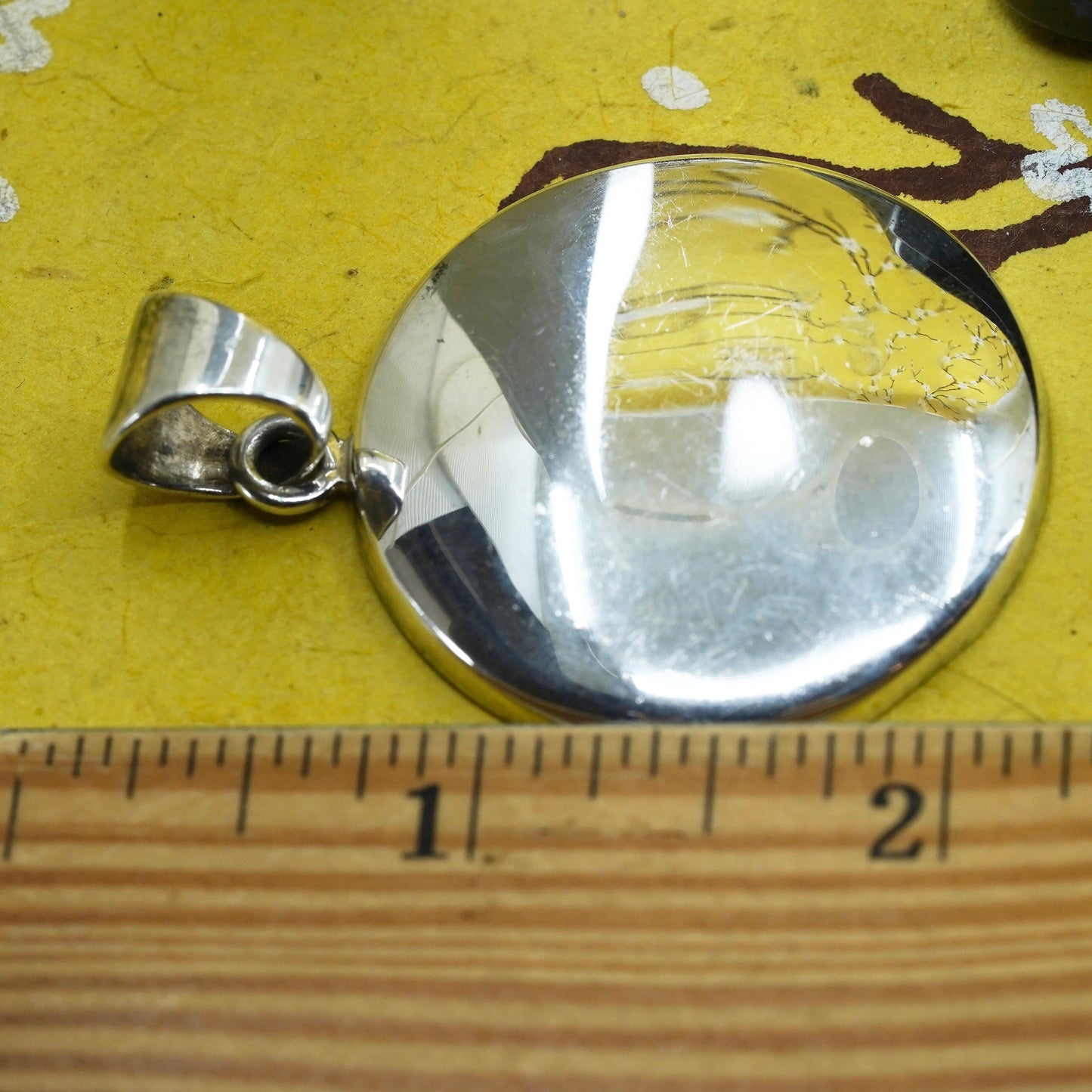 Vintage Sterling silver pendant, Silpada 925 Silver Modern Circle Pendant