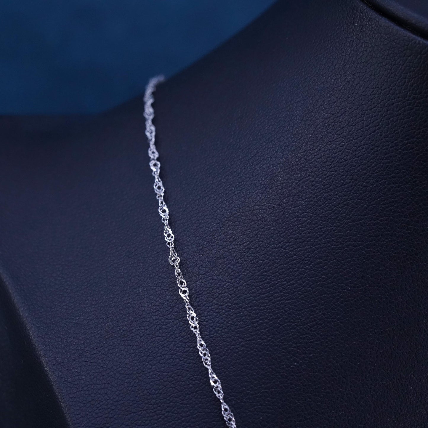 18”, 2mm, Sterling silver handmade necklace, 925 twisted curb link chain