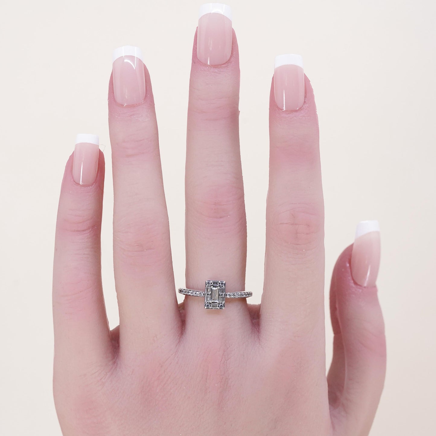 Size 6, ALE Pandora Sterling silver ring, 925 with cluster enamel cut CZ