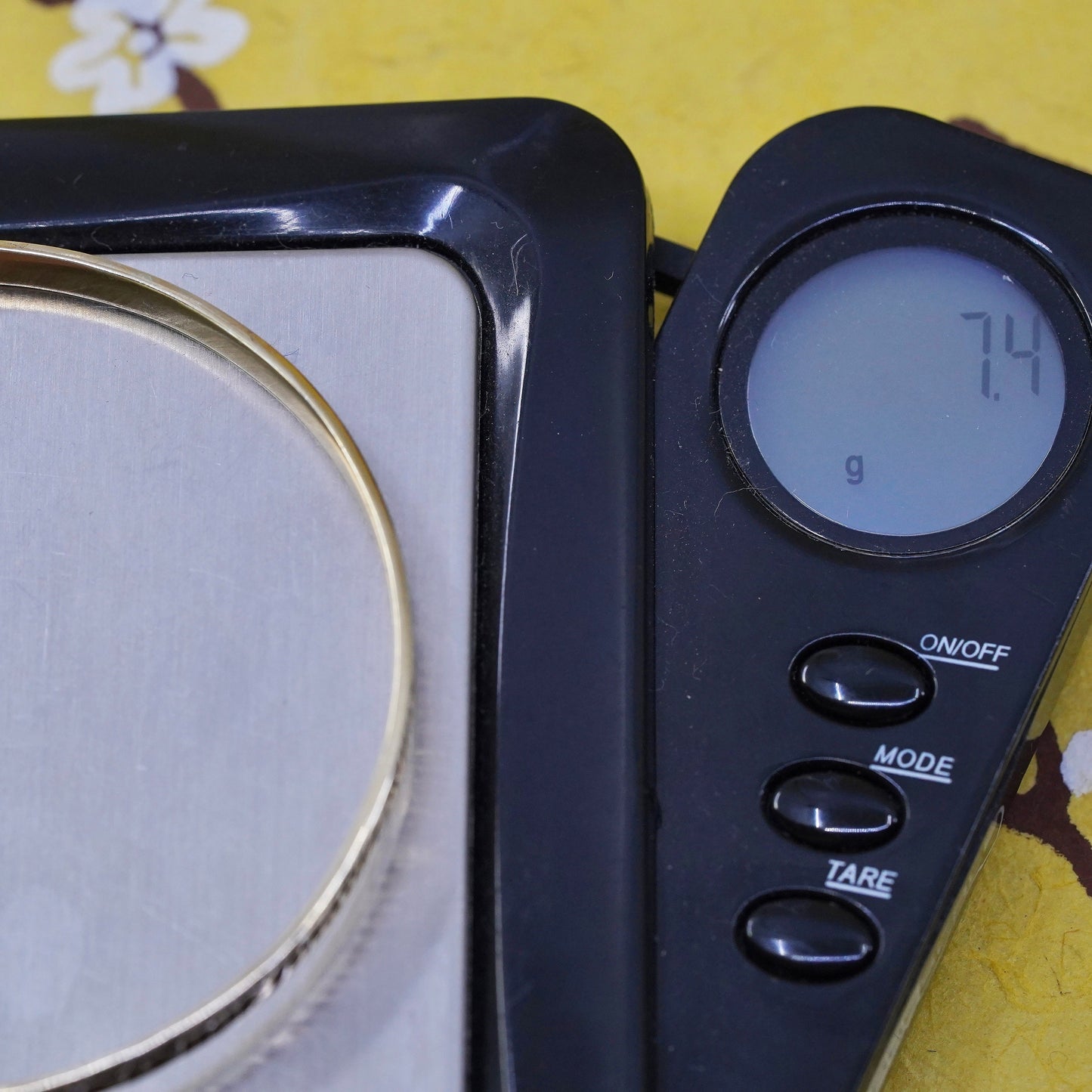 7", Vermeil gold over Sterling silver bracelet, 925 bangle “love is not finding
