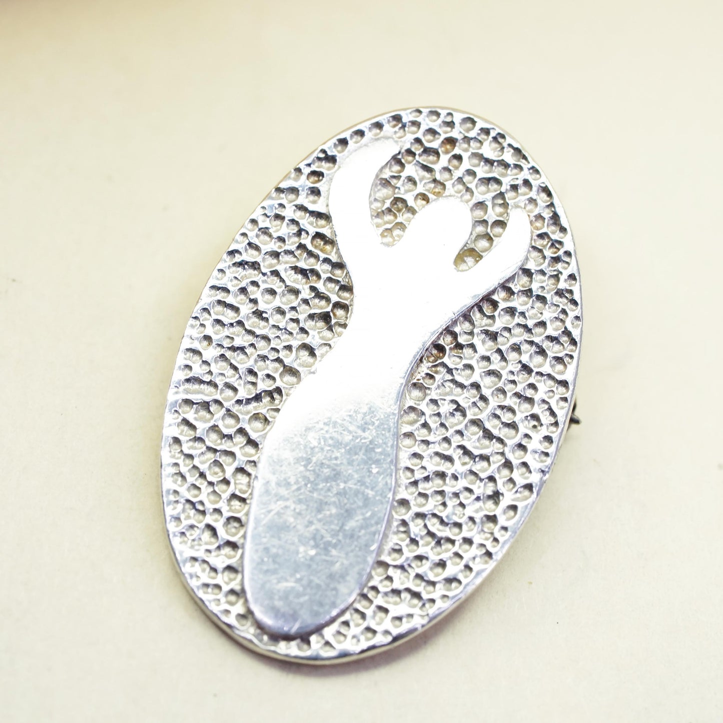 Vintage YWCA Salute Sterling 925 Silver handmade woman Pin, Brooch pendant
