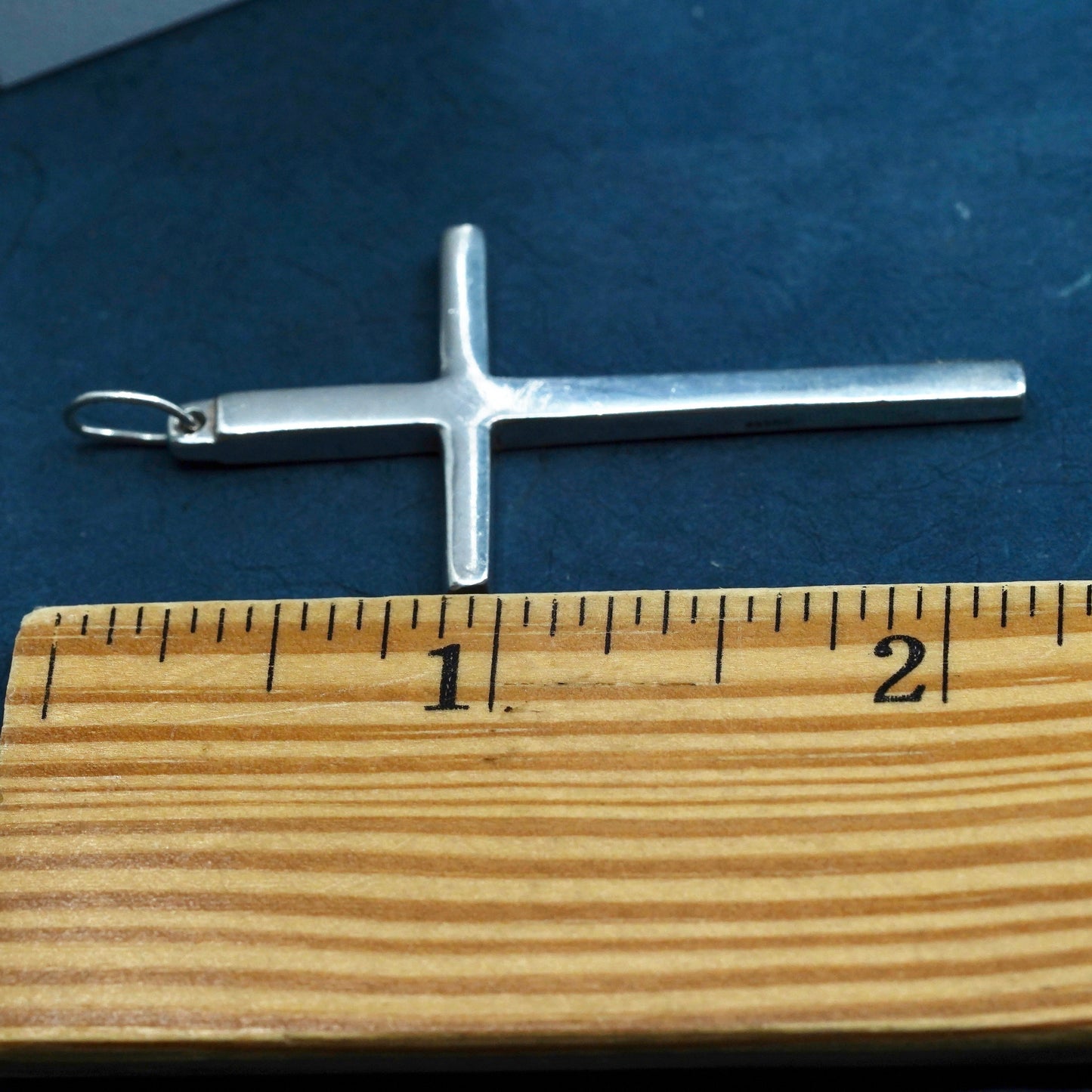 Vintage Sterling silver handmade charm, 925 silver cross pendant
