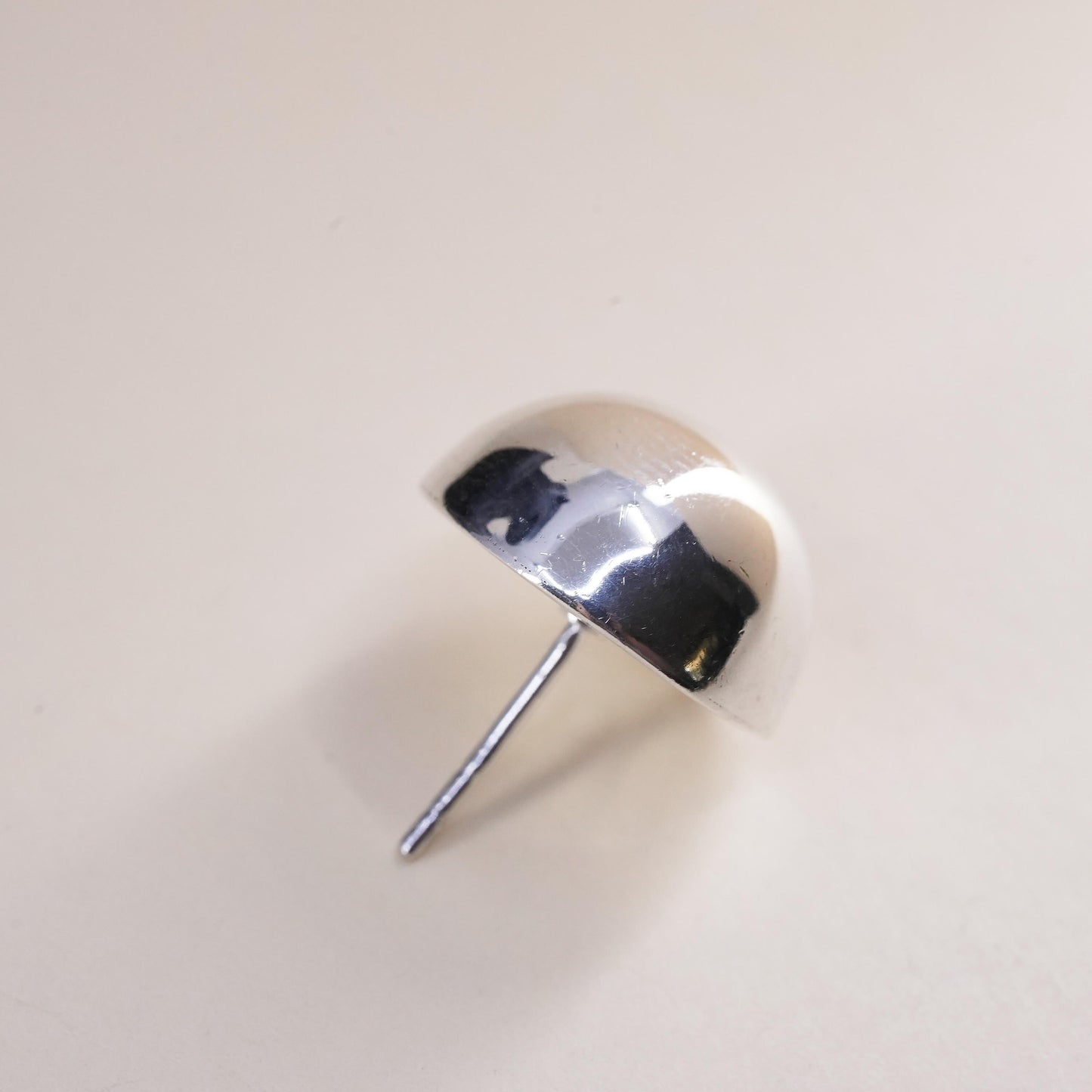 Retired Silpada Sterling Silver half ball Stud, single earring