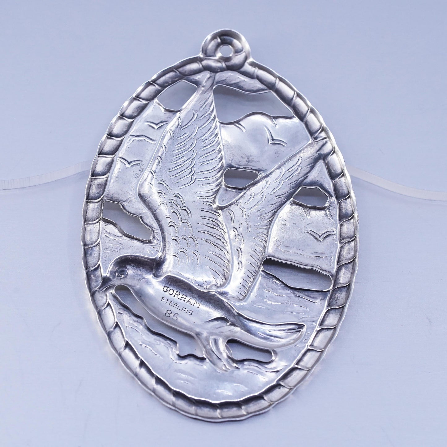 Vintage 1985 Gorham Herald handmade dove bird Sterling 925 silver Ornament