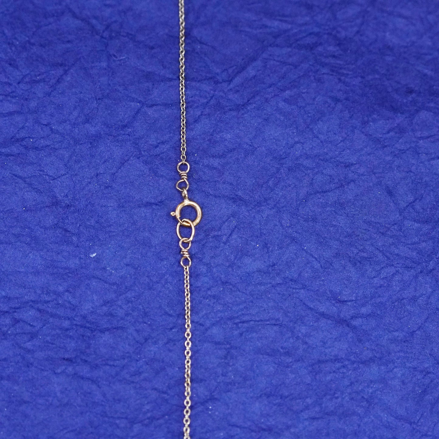 16”, vermeil gold over Sterling silver necklace, 925 circle chain lightening pendant