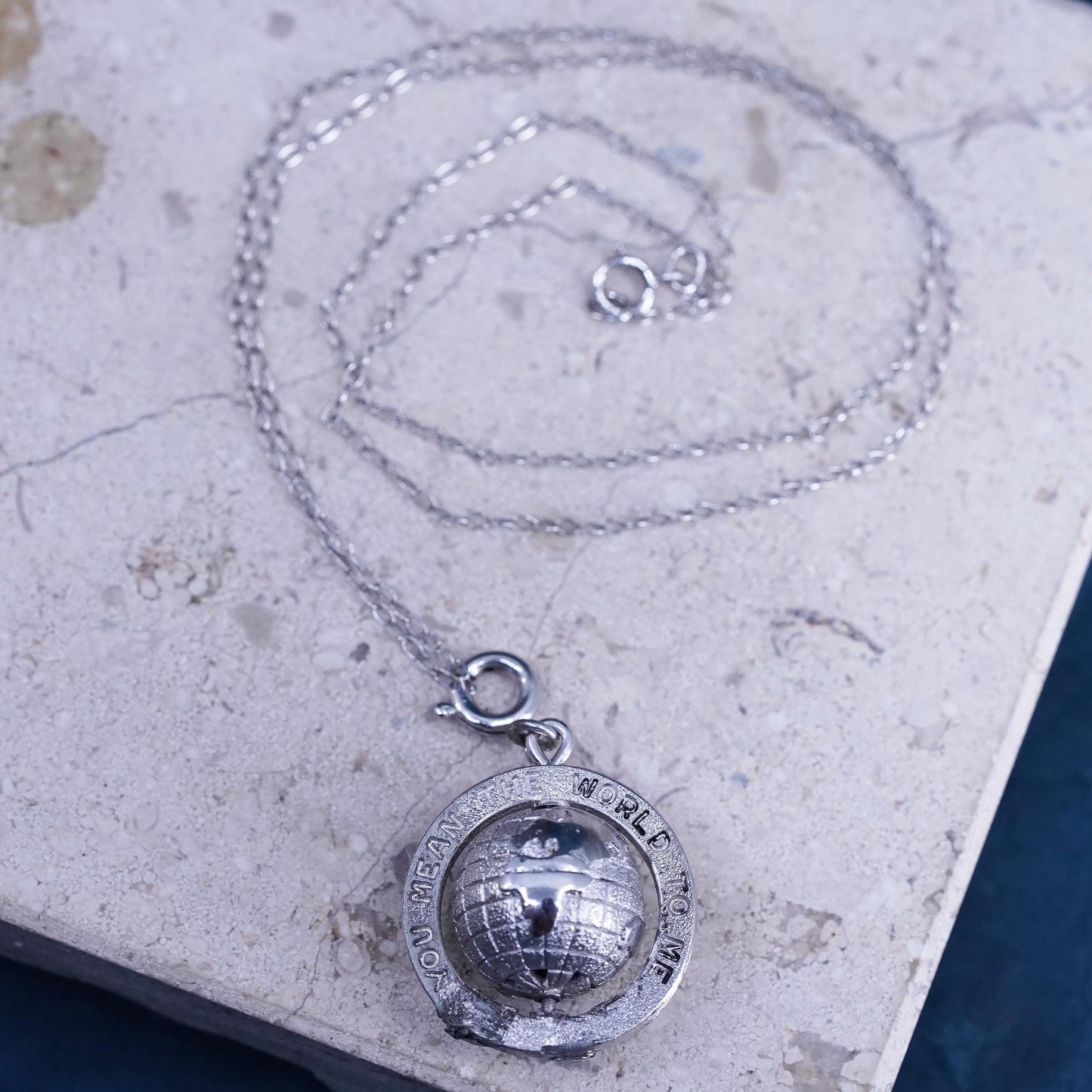 18”, Sterling silver Pearl necklace, 925 silver circle pearl quartz pendant