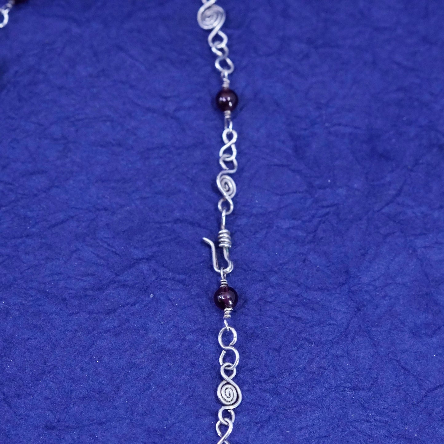 14”, Sterling 925 silver Native American Navajo chain necklace turquoise nugget