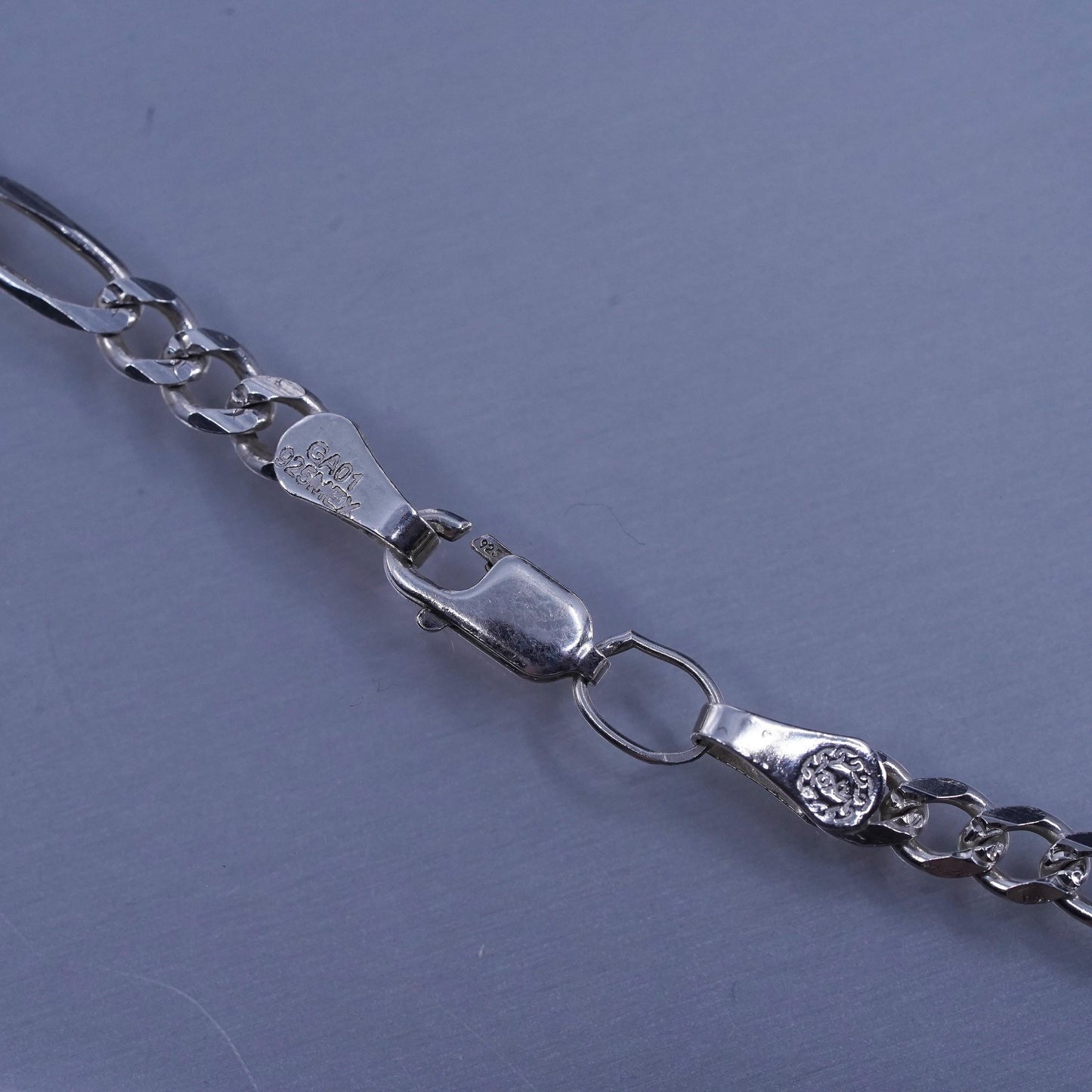 20” 4mm, vintage Mexican Sterling 925 silver figaro chain necklace
