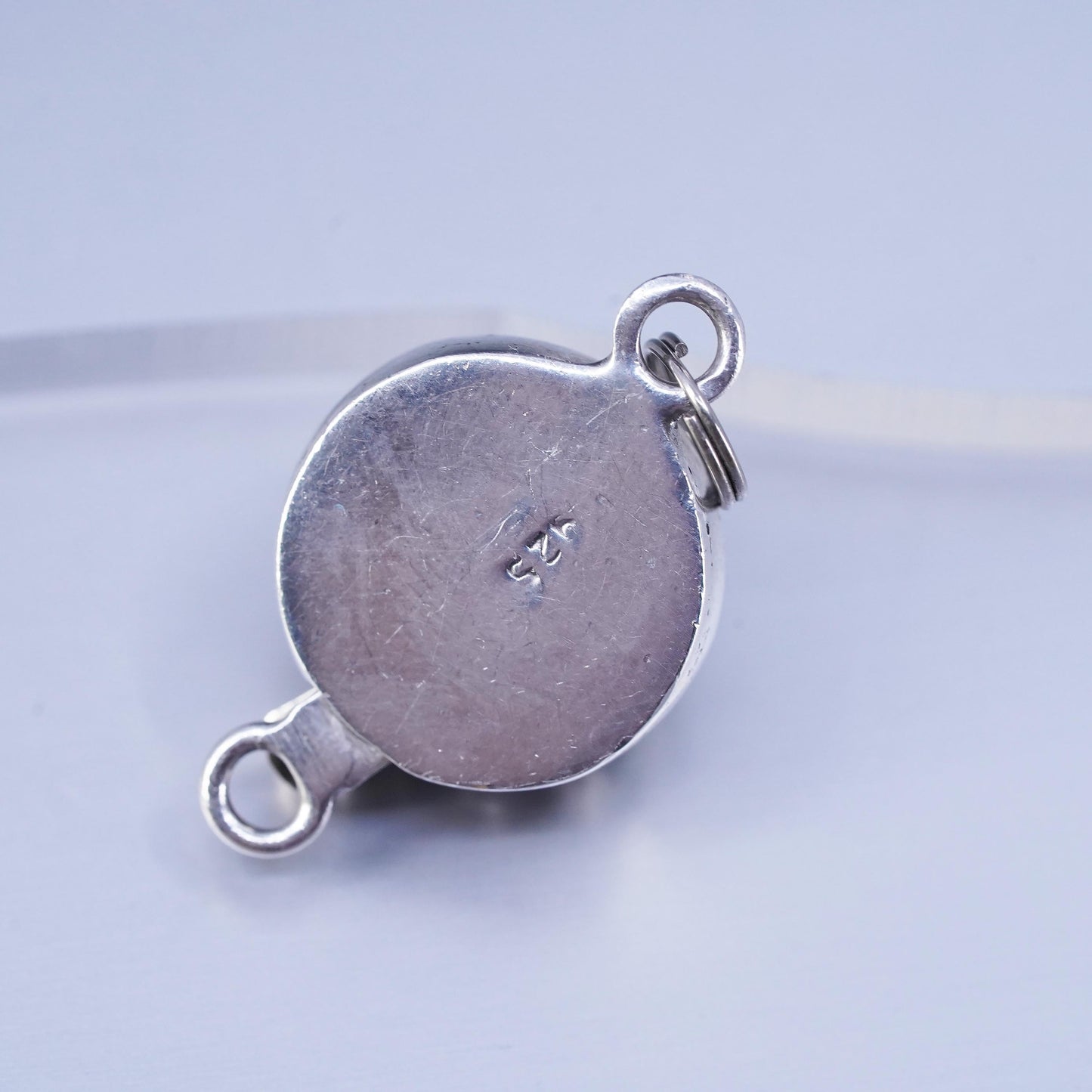 Vintage Sterling 925 silver handmade beaded clasp
