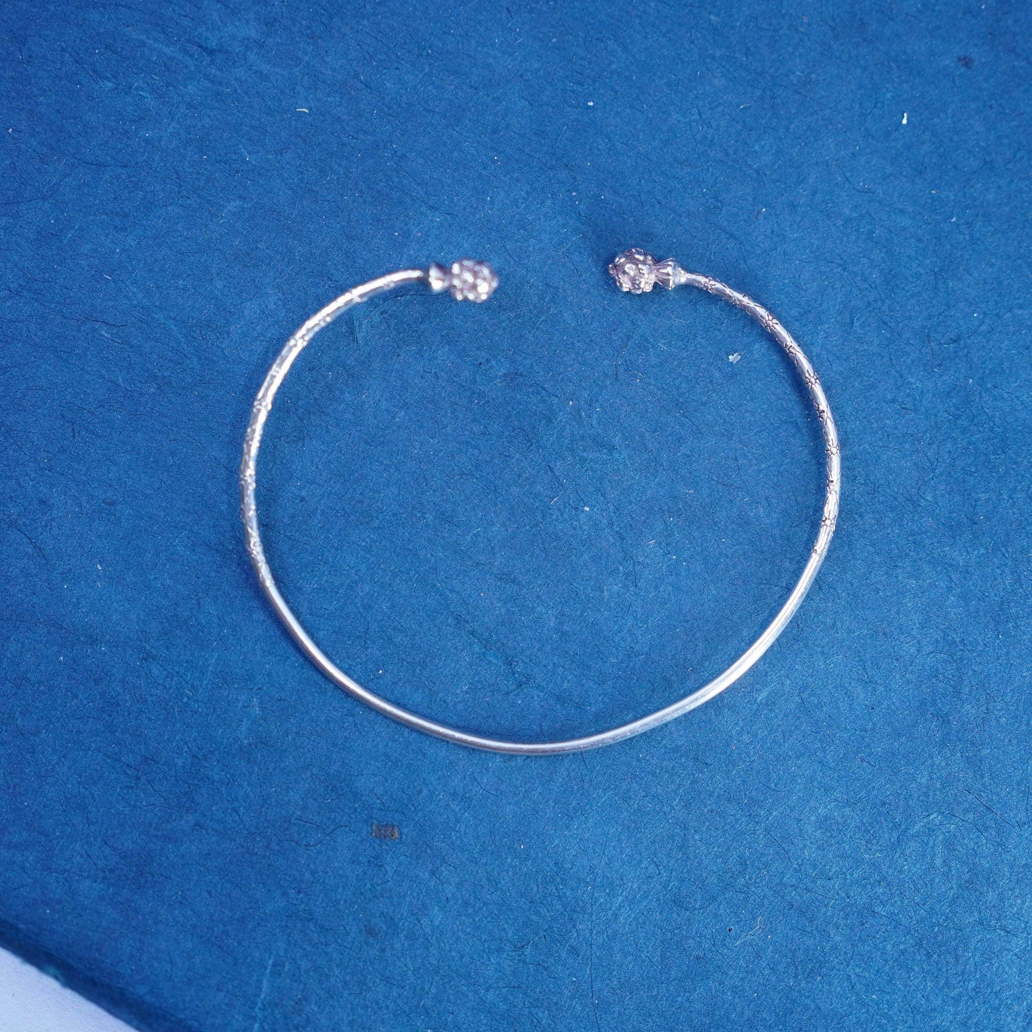 Vintage Sterling Silver 925 West Indies Jamaica Handmade Cuff Bracelet
