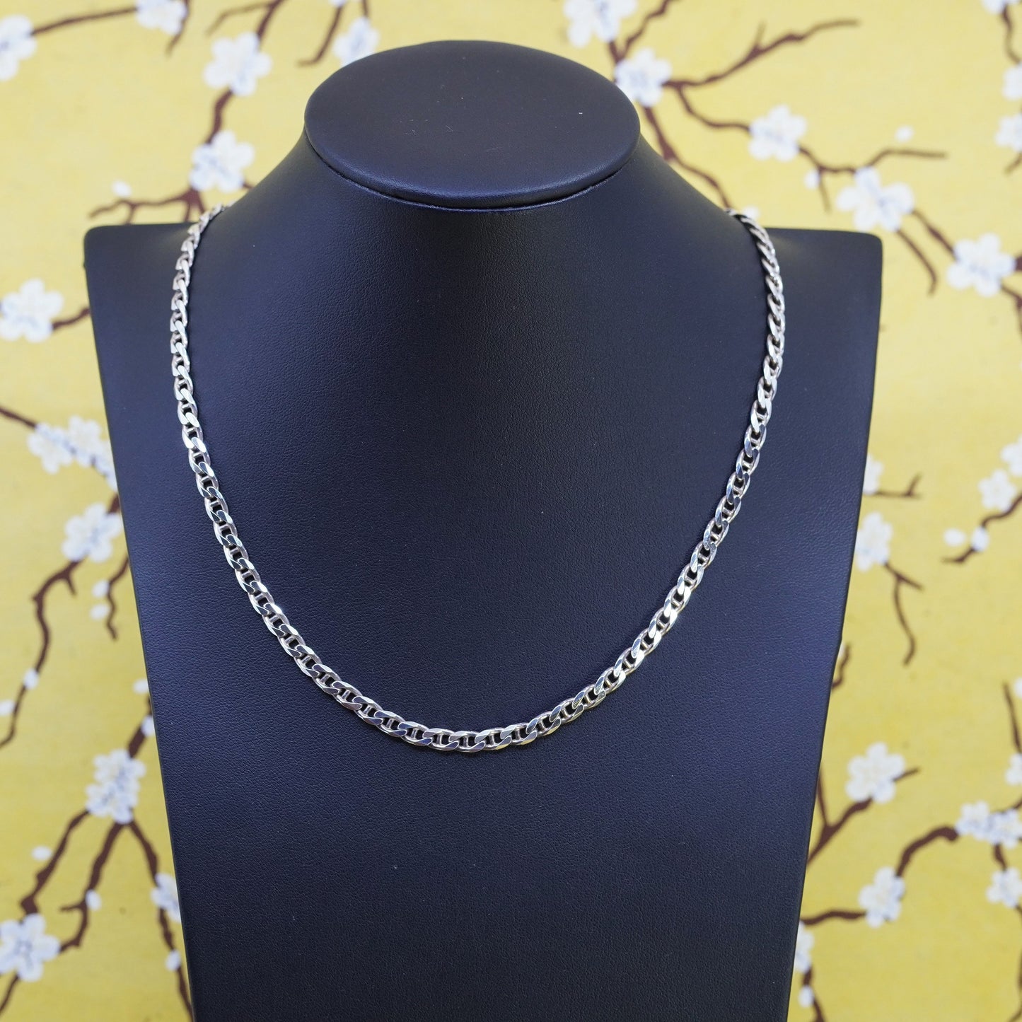 18”, 5mm, Sterling silver anchor chain, Italy 925 necklace