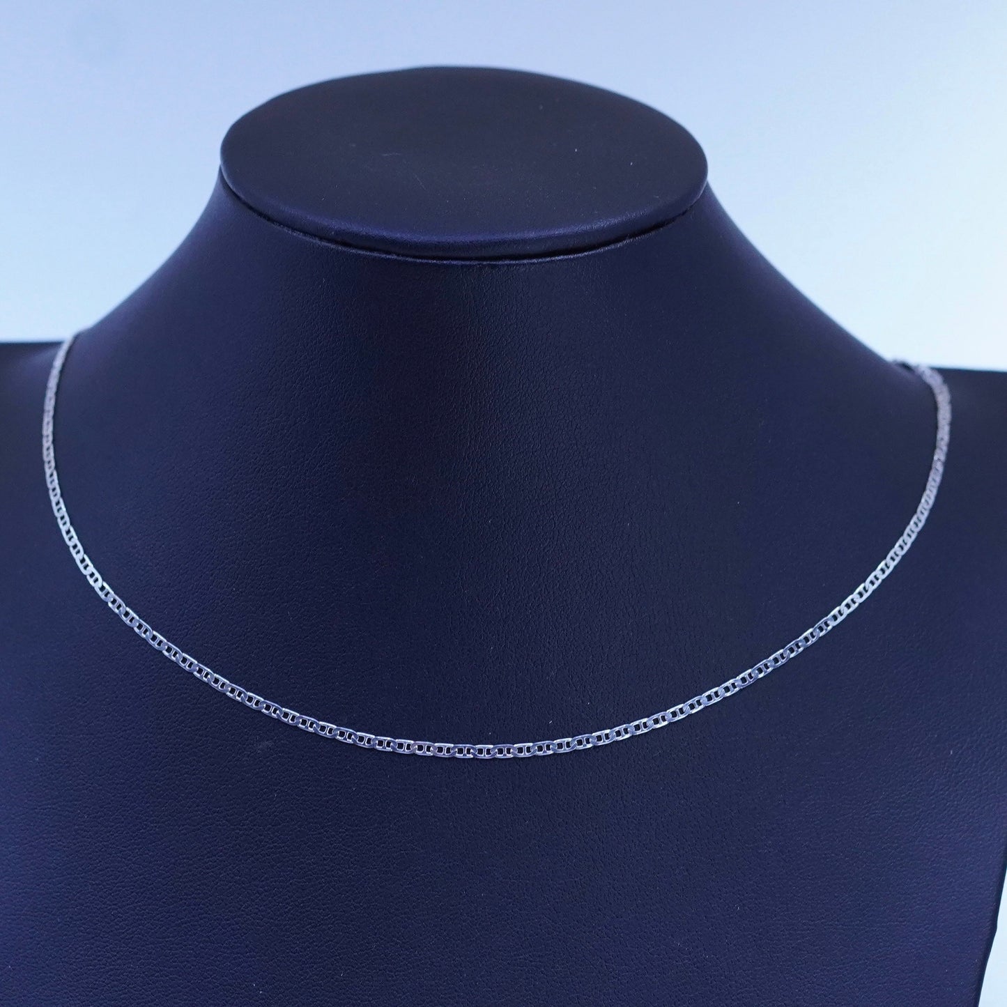 20” 2mm, vintage Italy Sterling 925 silver anchor bold chain necklace