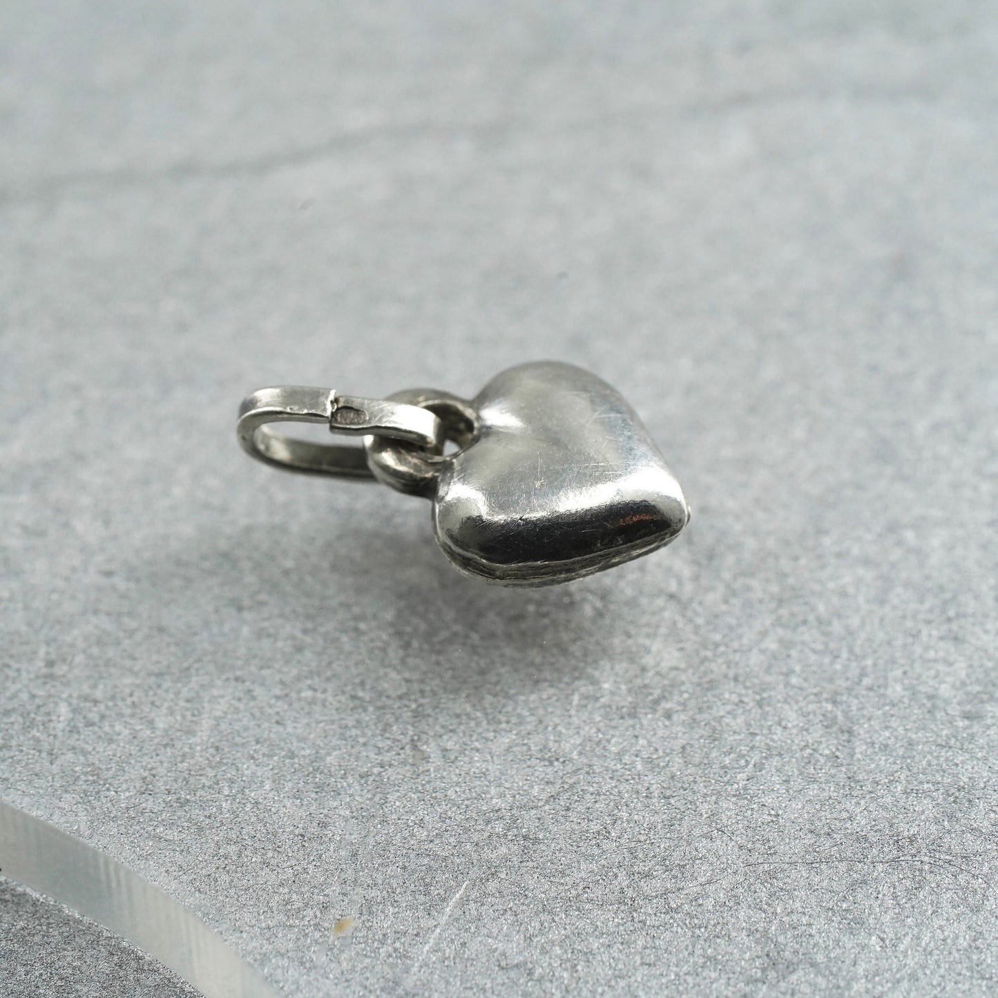 vintage sterling 925 silver heart charm pendant