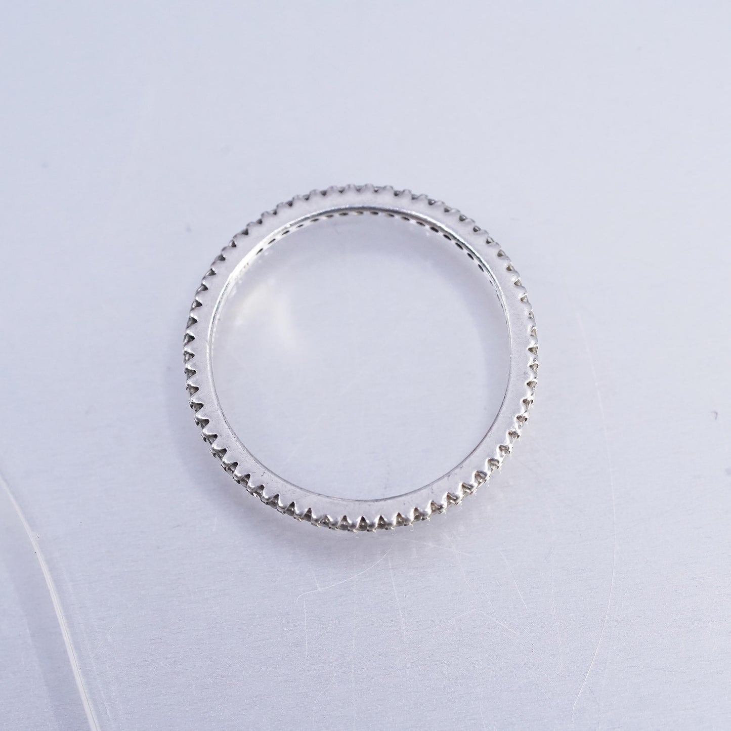 Size 9.5, Silpada Sterling 925 Silver CZ Stackable Eternity Ring R2750