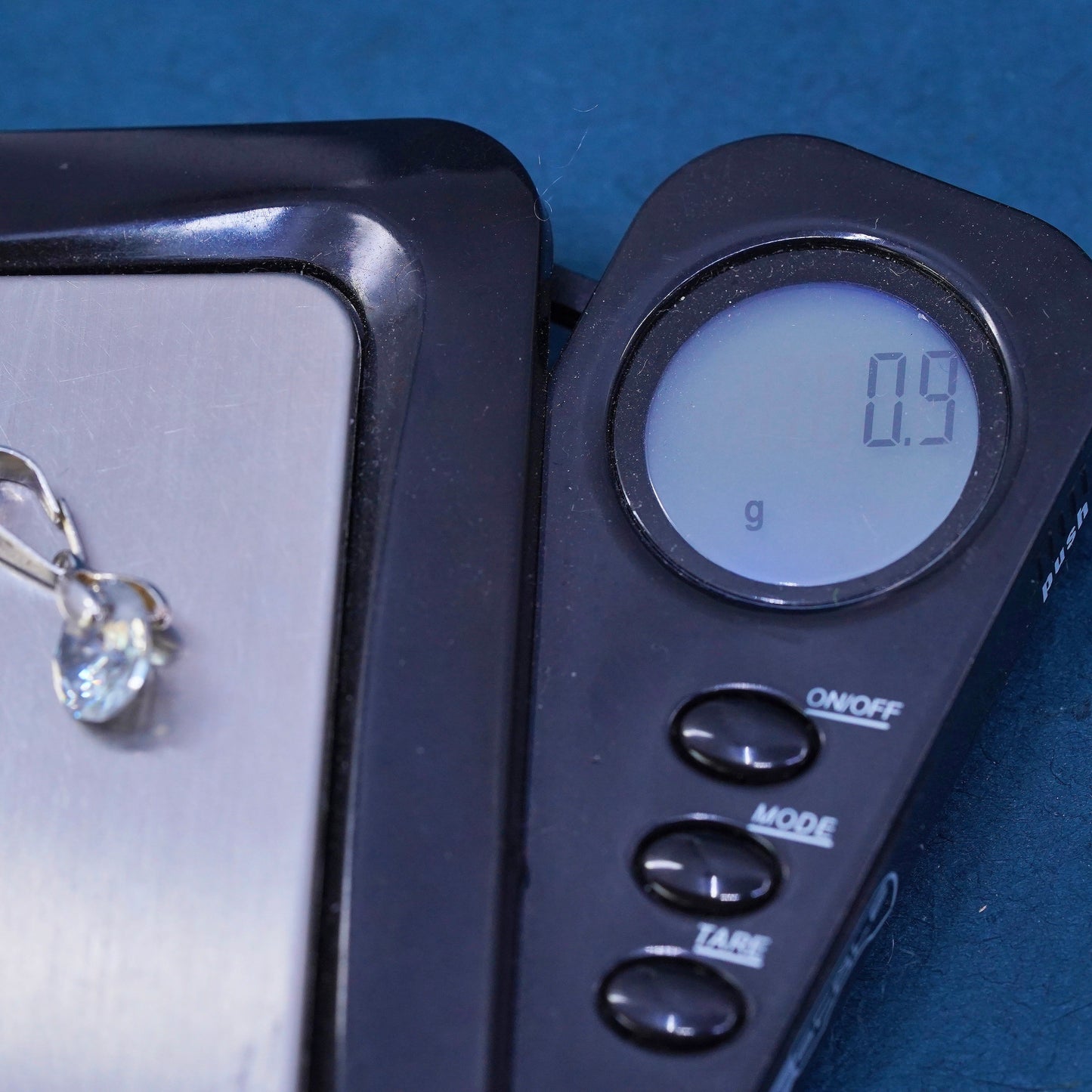 vintage Sterling 925 silver handmade pendant with cz