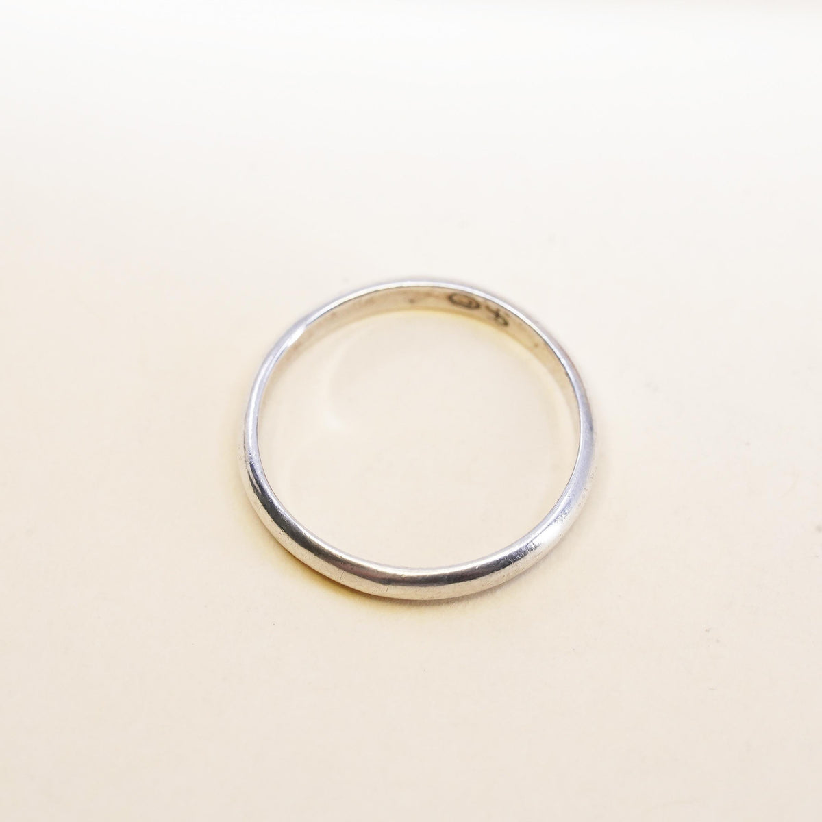 Size 6.25, VTG southwestern Shube sterling silver ring, 925 thin stackable band