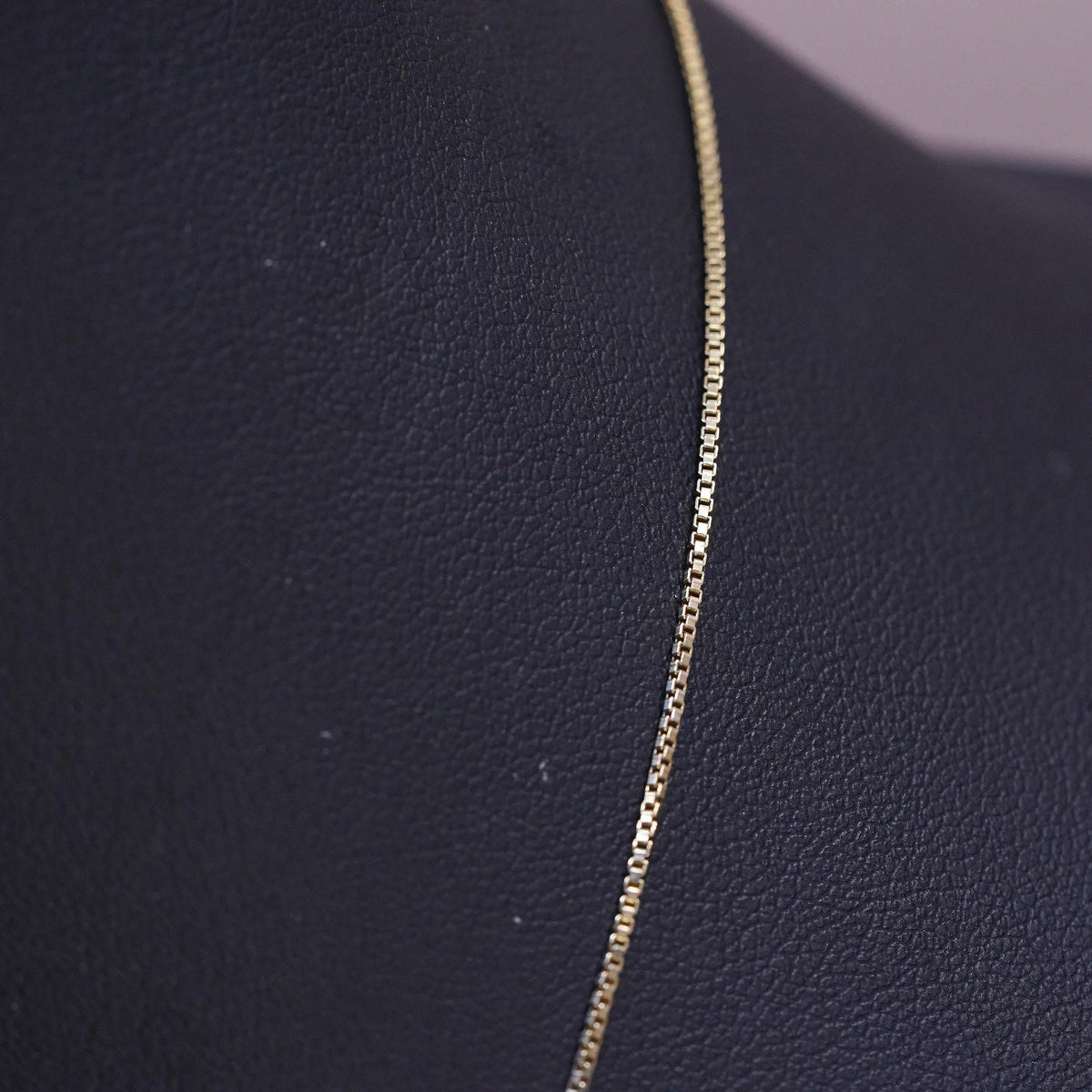 18" 1mm, vintage Danecraft Sterling silver necklace, rose gold over 925 silver box chain