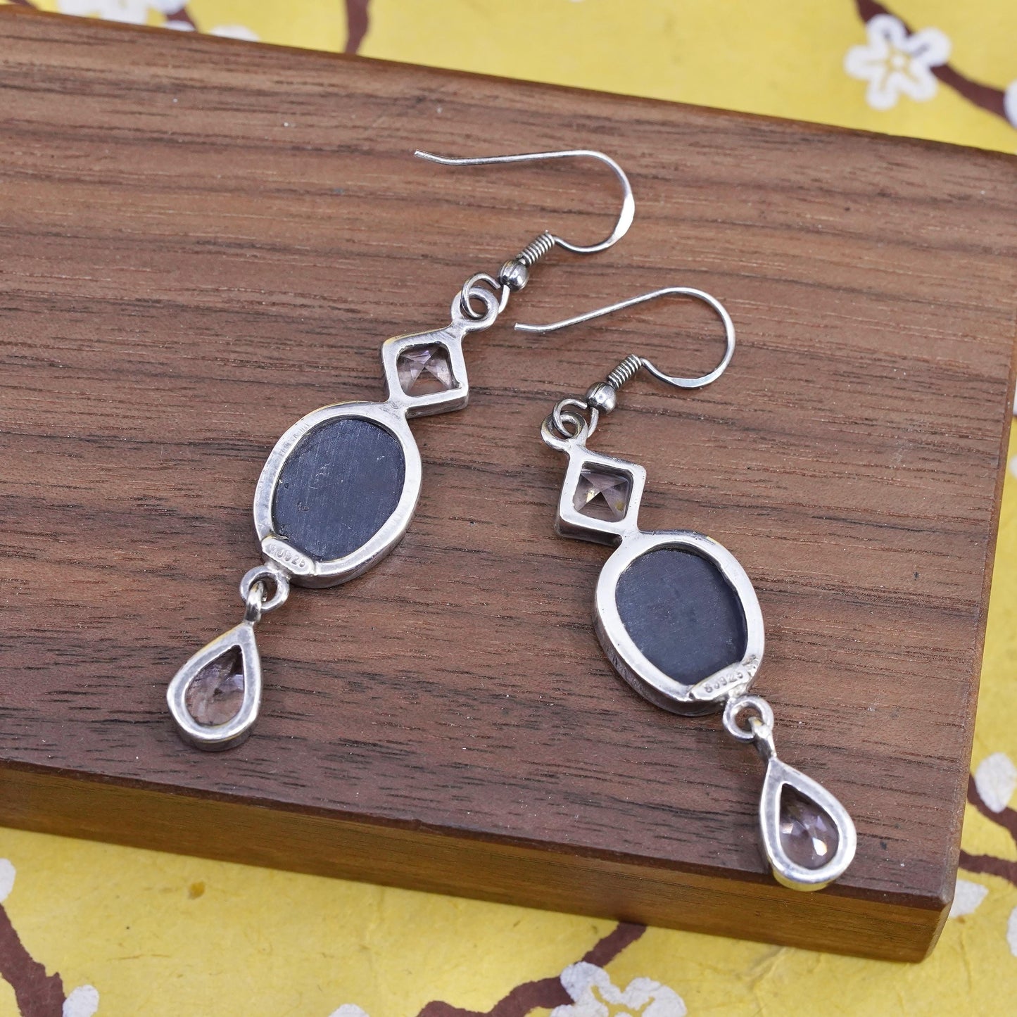 Sajen 925 Silver Trilobite Fossil Drop Earrings Quartz, Nature Sterling jewelry
