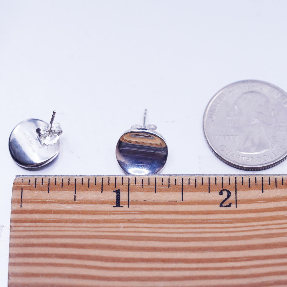 Robert Lee Morris RLM Studio Sterling 925 Silver Stud Earrings Polished Button