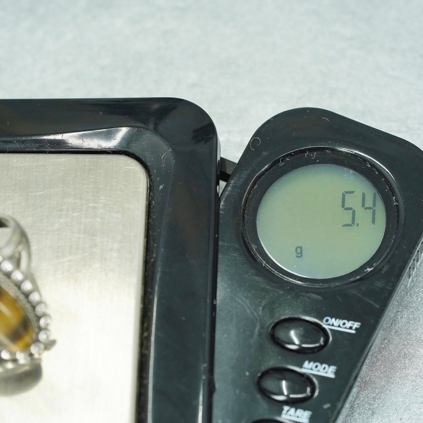 Size 5, Native American Bell Trading Sterling 925 silver ring golden tiger eye
