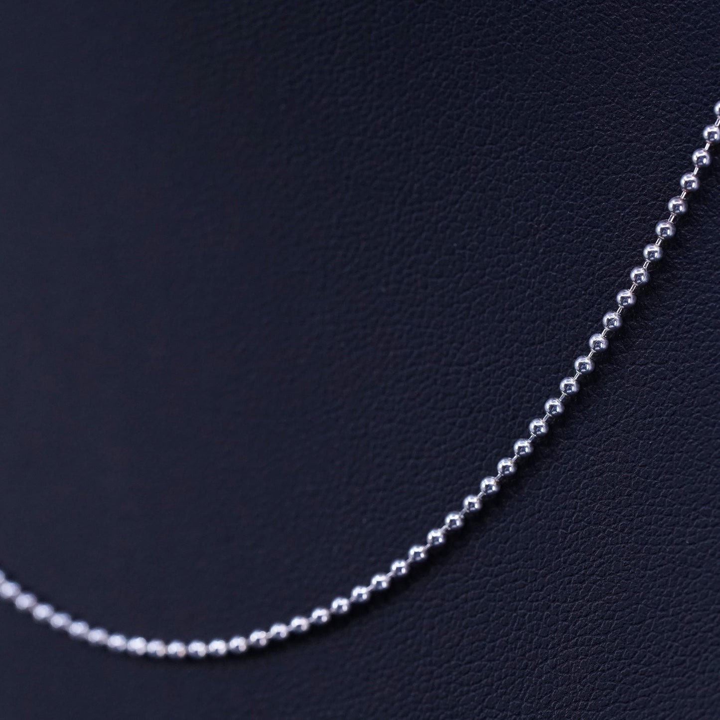 16”, 1mm, Sterling silver necklace, Vermeil gold over 925 bead chain
