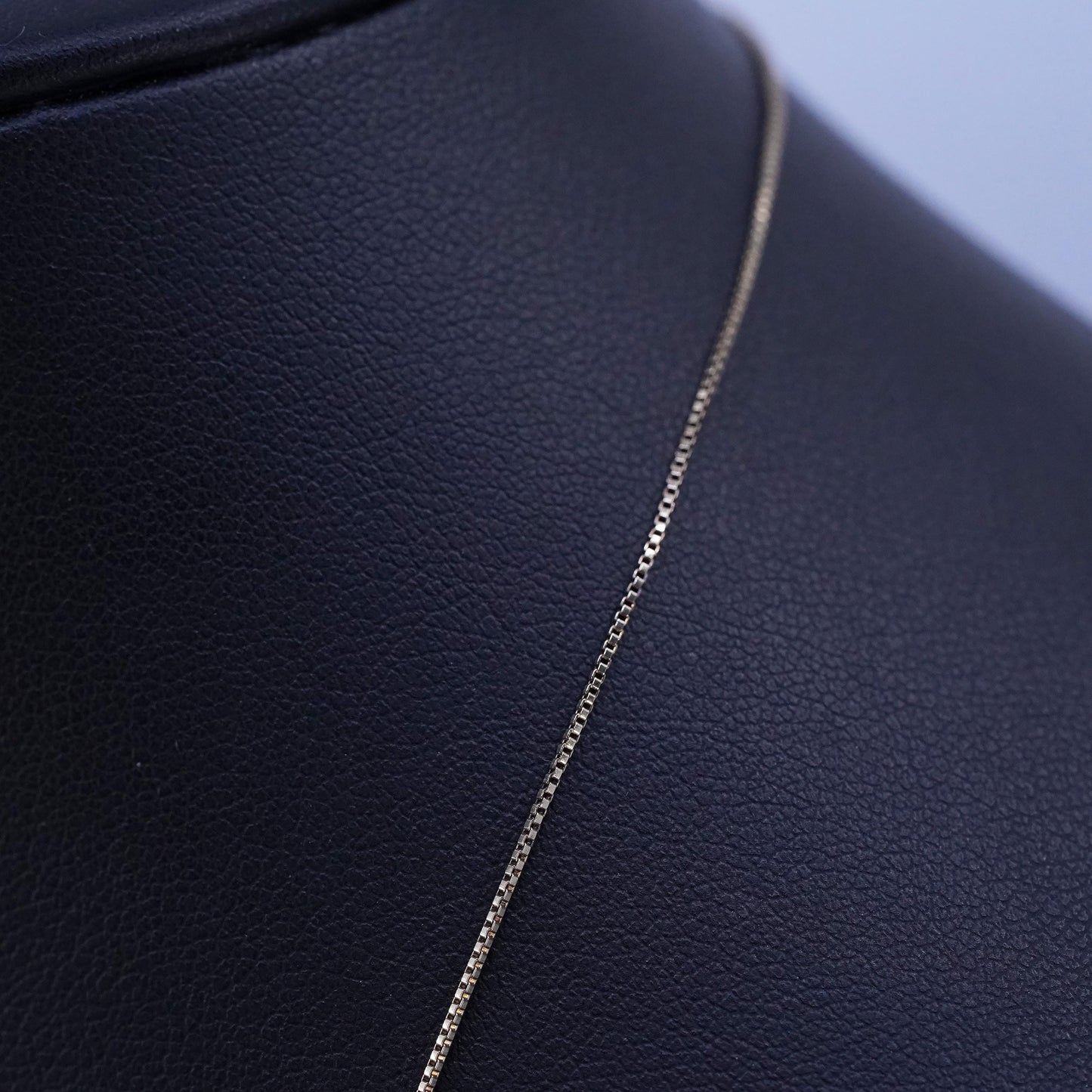 18”, vermeil gold over sterling 925 silver box necklace cross pendant diamond