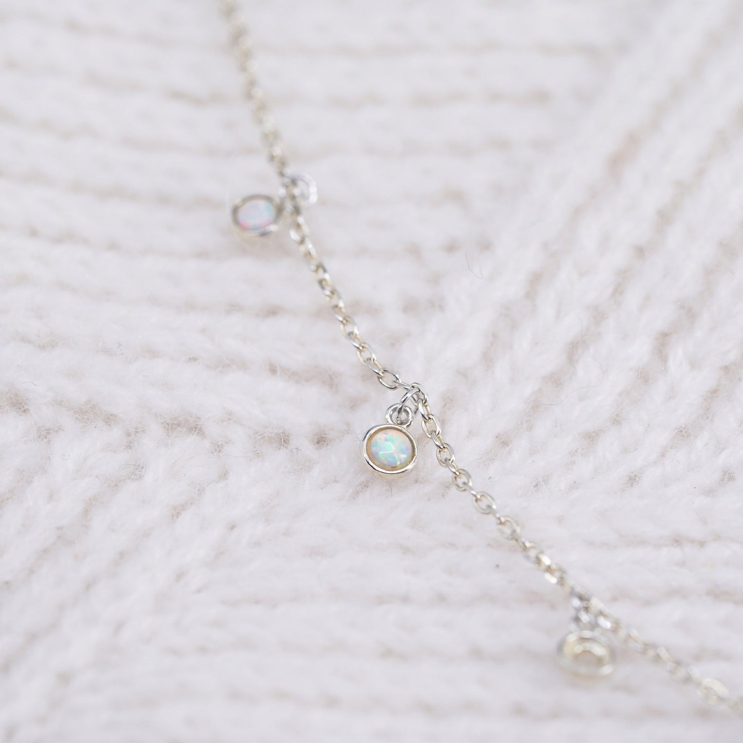12+4”, Vintage vermeil gold over sterling silver circle chain necklace with cz