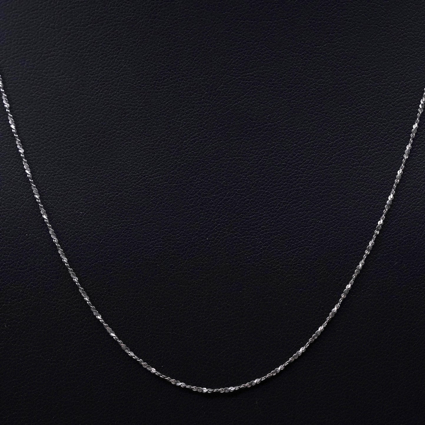 20”, 1mm, vintage Sterling silver handmade necklace, 925 twisted s link chain