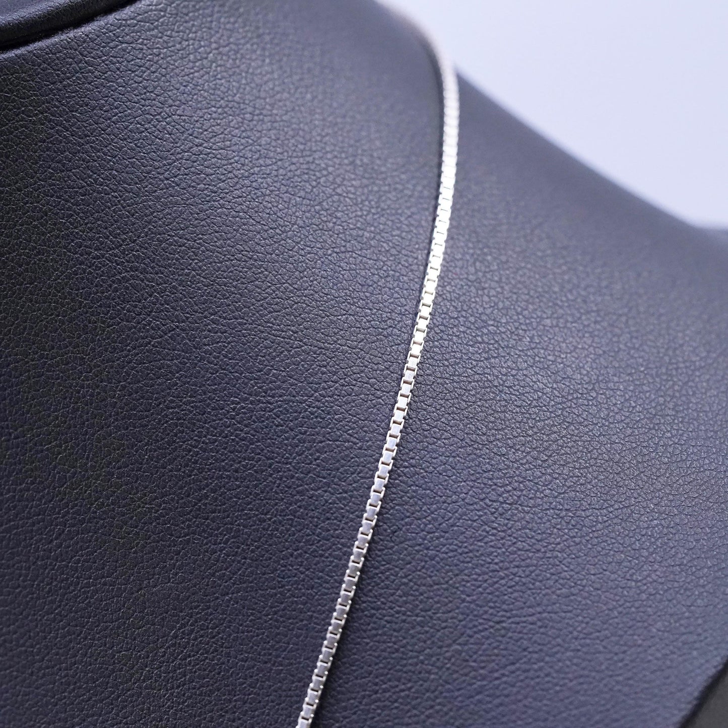 20", 1mm, vintage Sterling silver necklace, 925 box chain