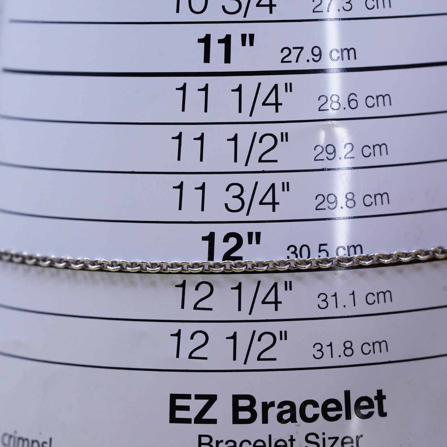 12”, Vintage sterling silver anklet, 925 circle bracelet chain