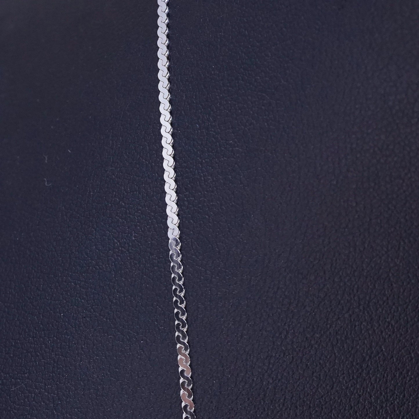 30" 2mm, vintage Sterling silver necklace, Italy 925 s link chain