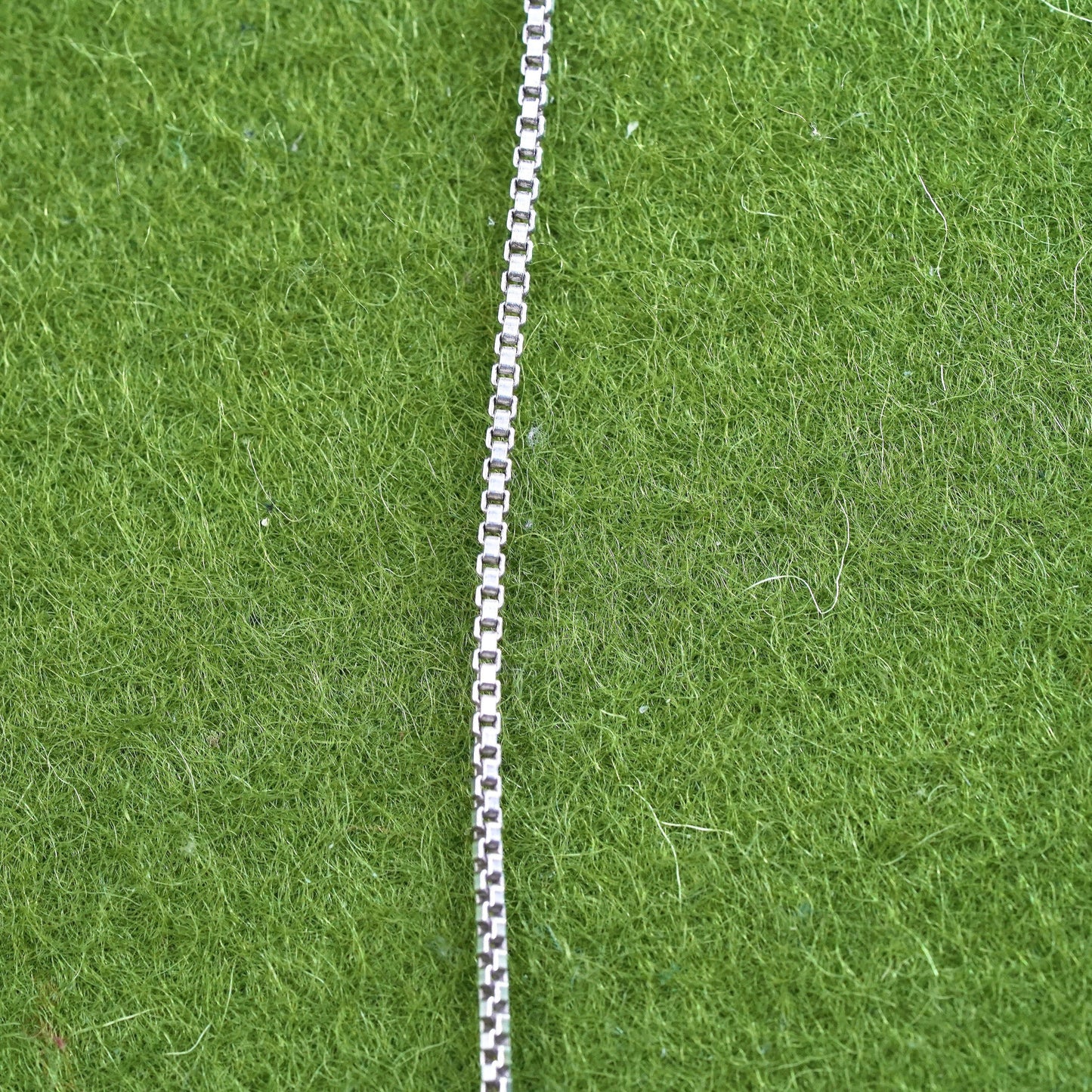 24", 1mm, Vintage Italian sterling 925 silver box chain, necklace