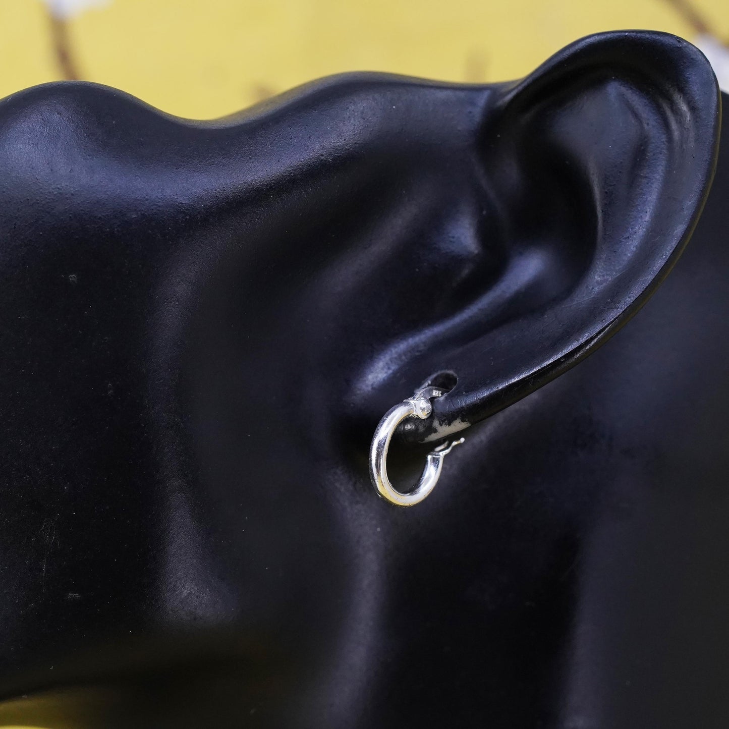 0.5”, Vintage Sterling 925 silver handmade earrings, 925 hoops