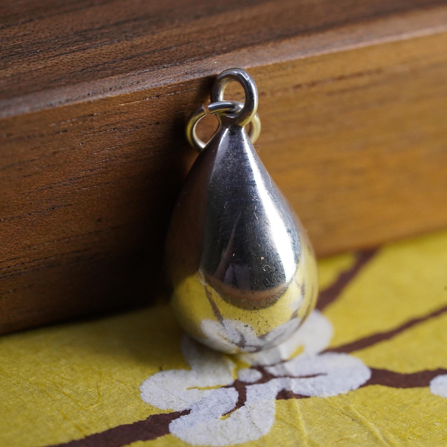 VTG Silpada 925 Sterling Silver Puffy Teardrop Pendant, Minimalist Drop Charm