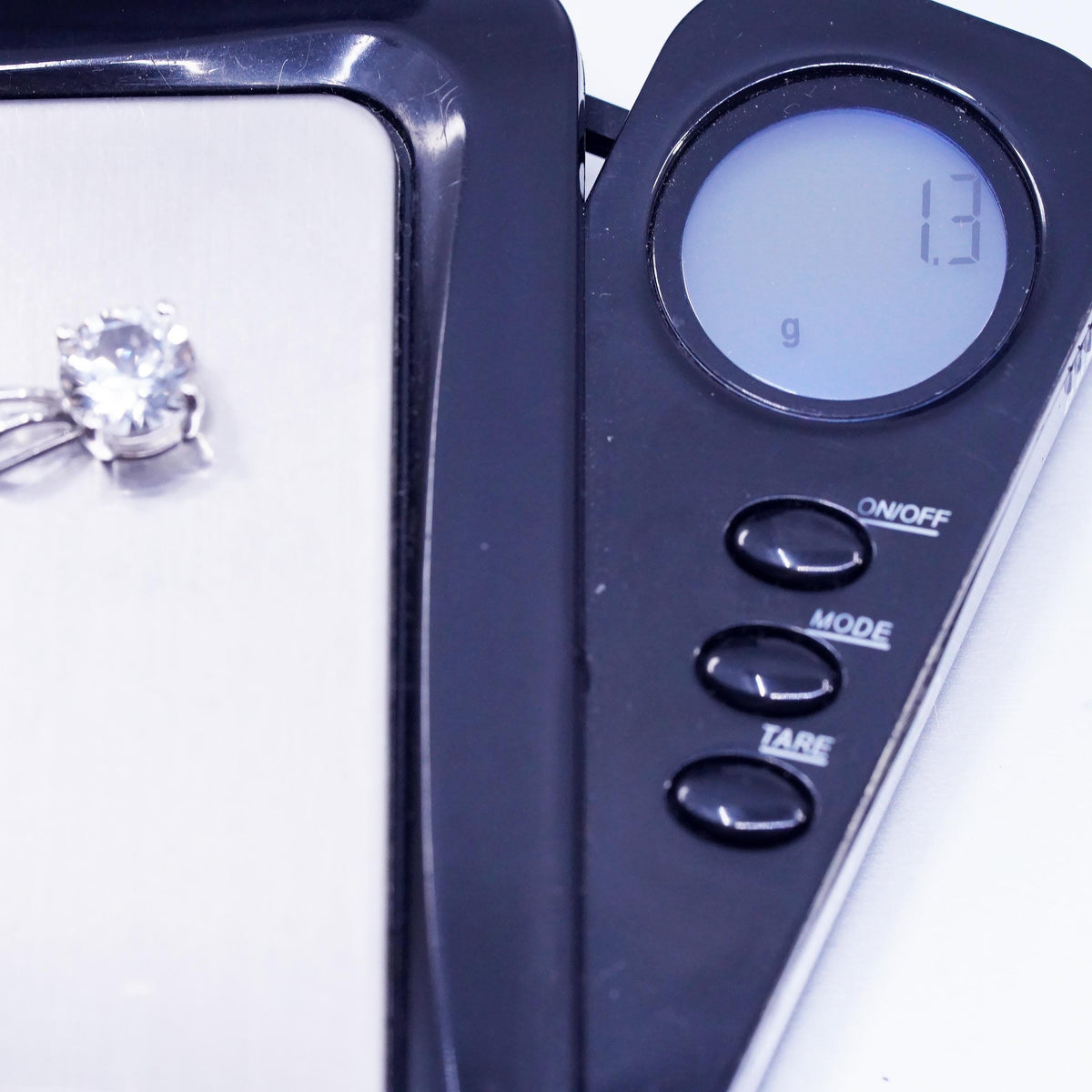 Vintage sterling 925 silver CZ Crystal pendant charm