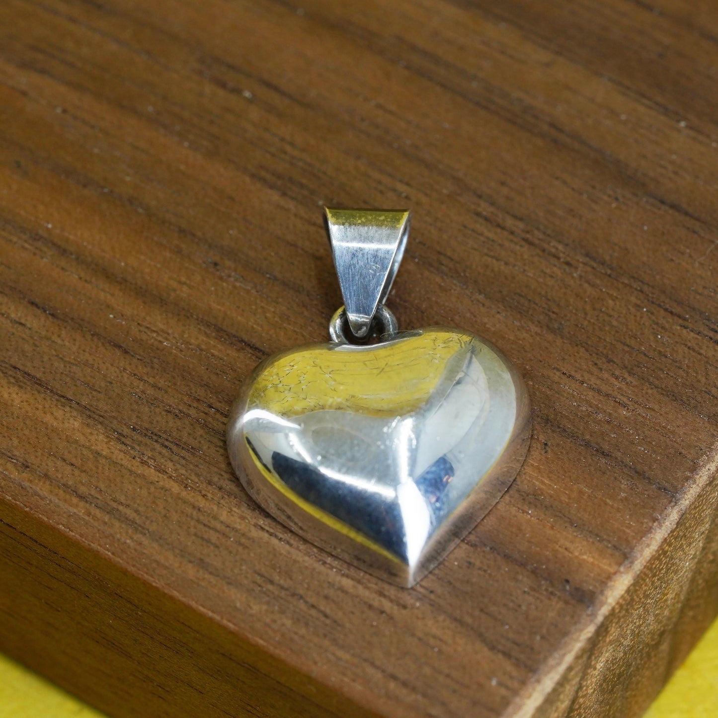 Vintage Mexican Sterling silver handmade charm, 925 heart pendant