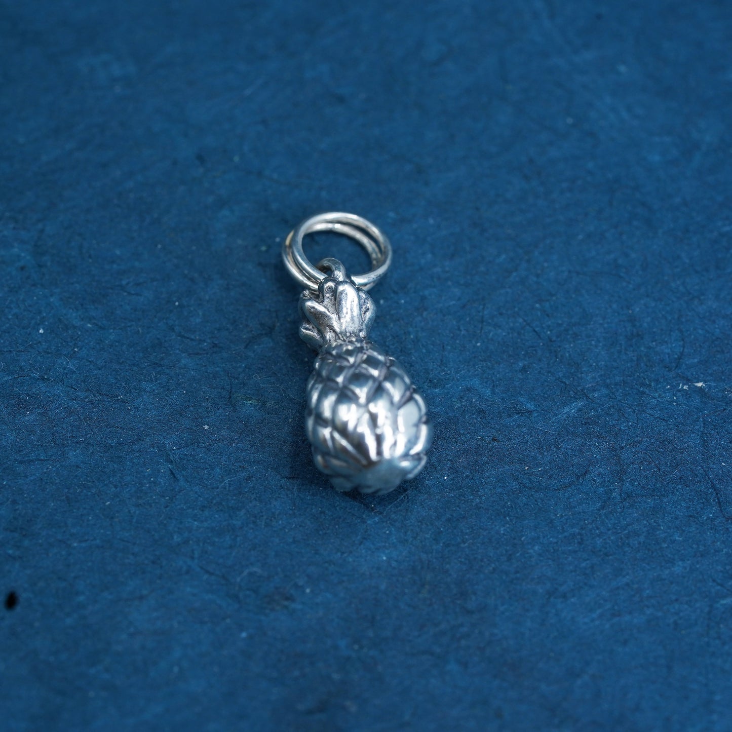 Vintage Sterling silver handmade pendant, 925 pineapple charm
