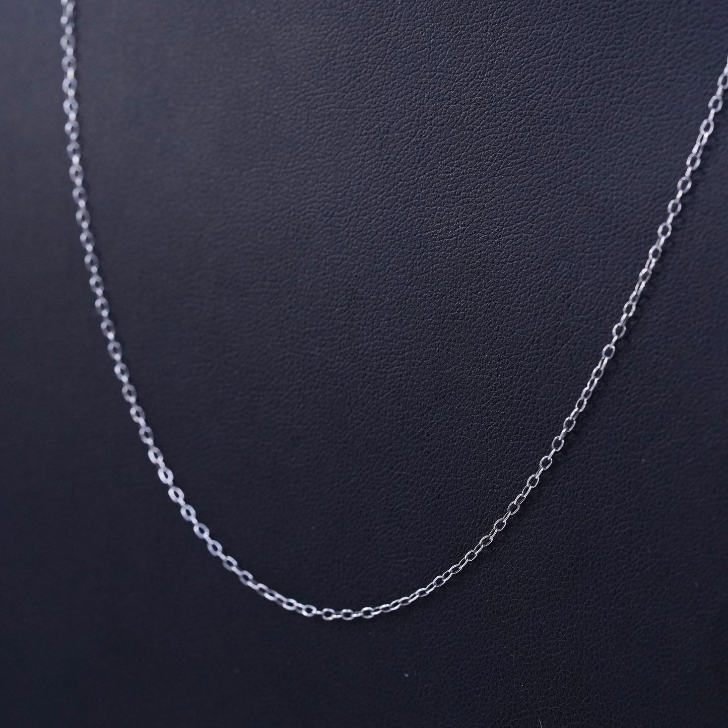 22” 1mm, vintage Italian Sterling 925 silver circle chain necklace