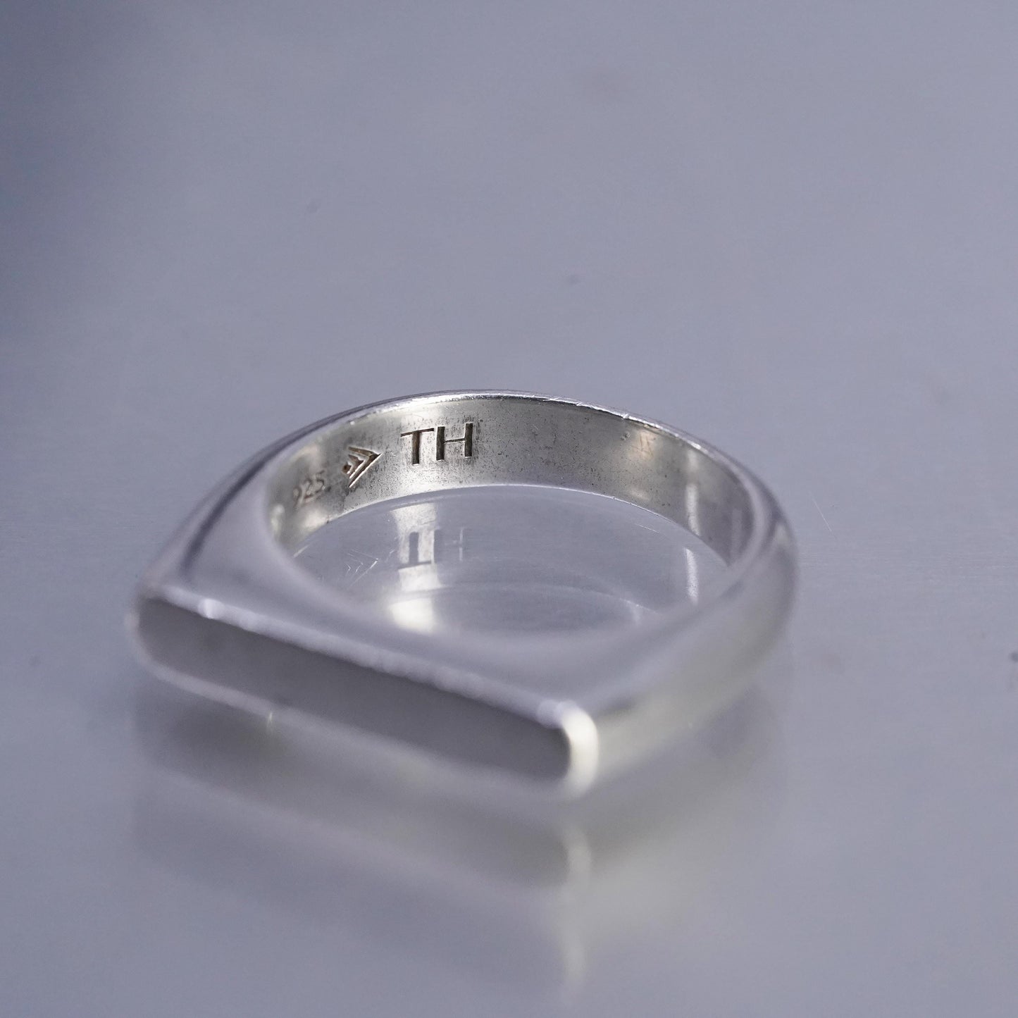 Size 6, Vintage Silpada Sterling Silver Flat R3264 BIG IDEA Band Ring 925