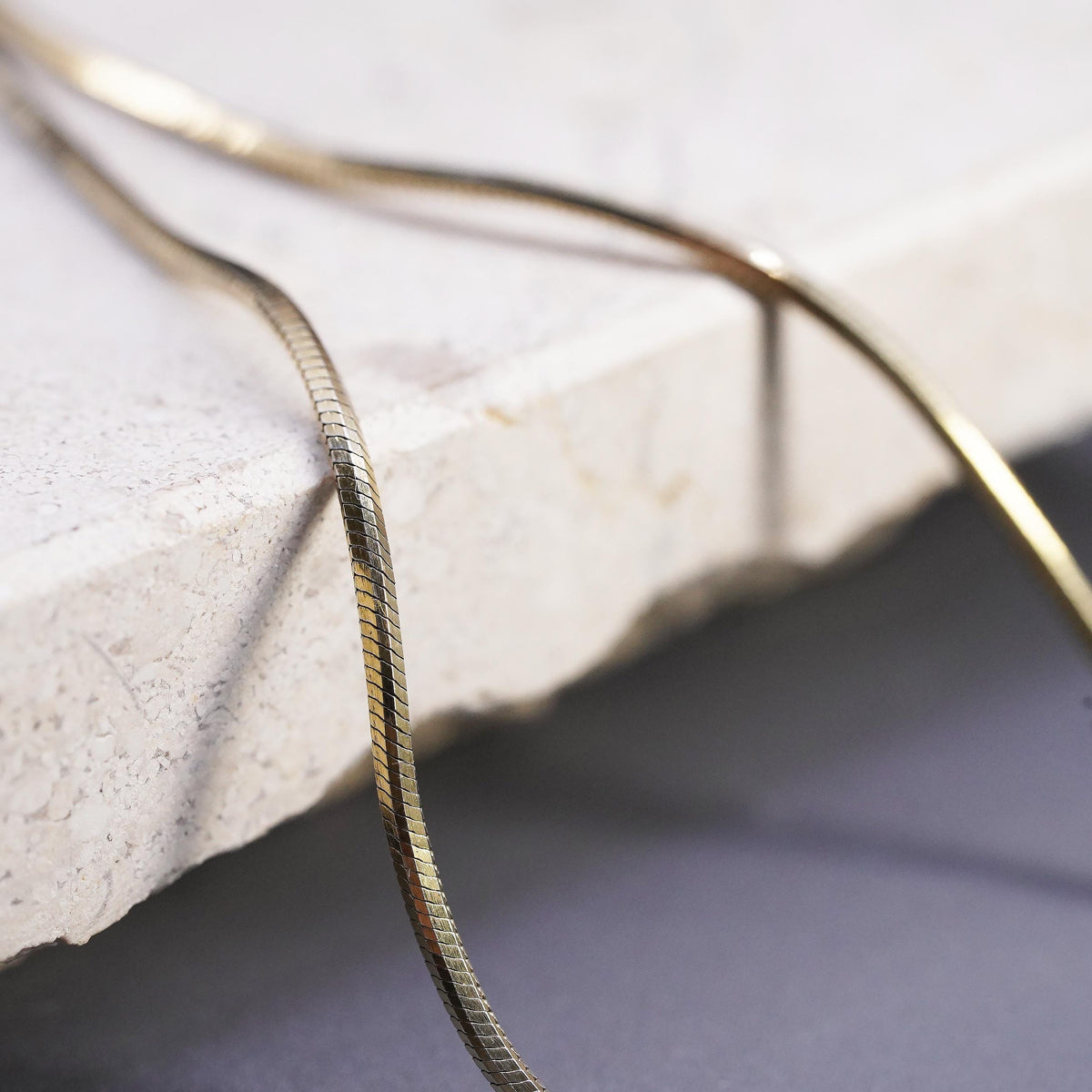 24", KA1772 Italian Vermeil Gold Over Sterling silver necklace, 925 snake chain
