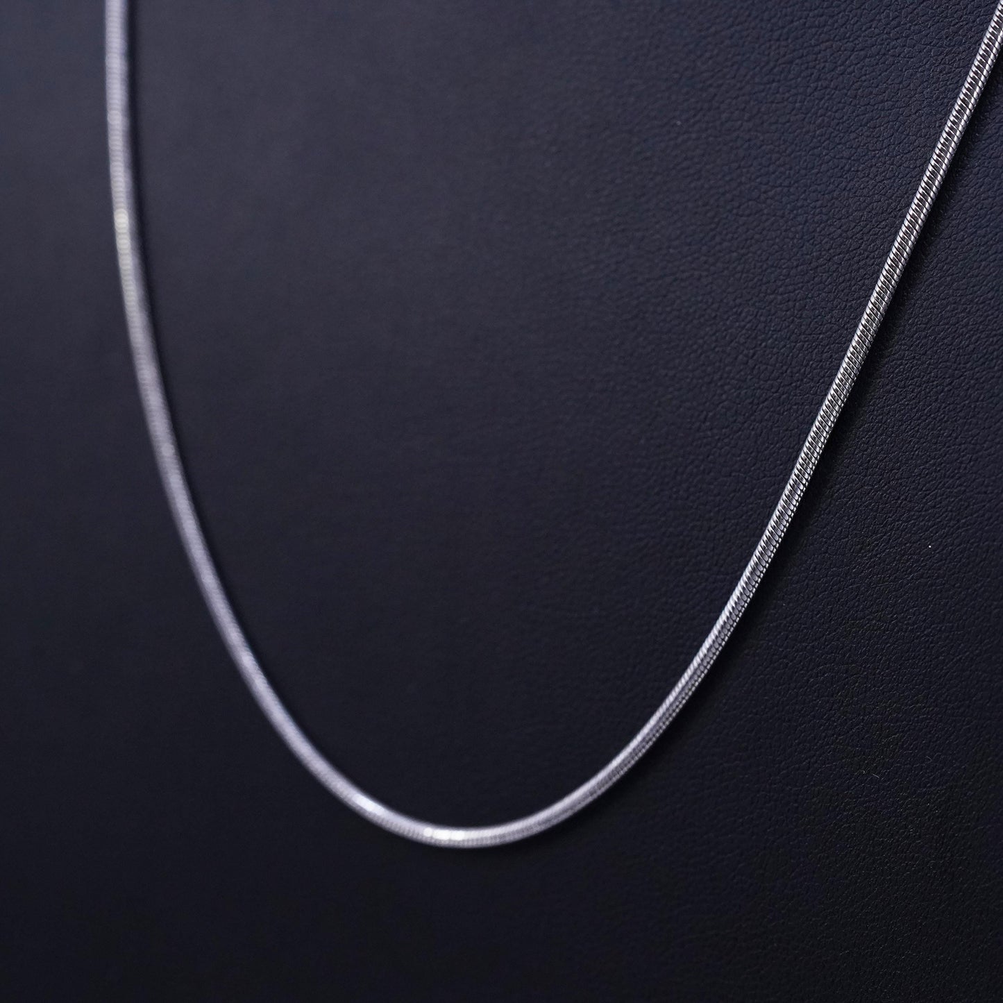 22” 1.6mm, vintage Italian Sterling 925 silver snake chain necklace