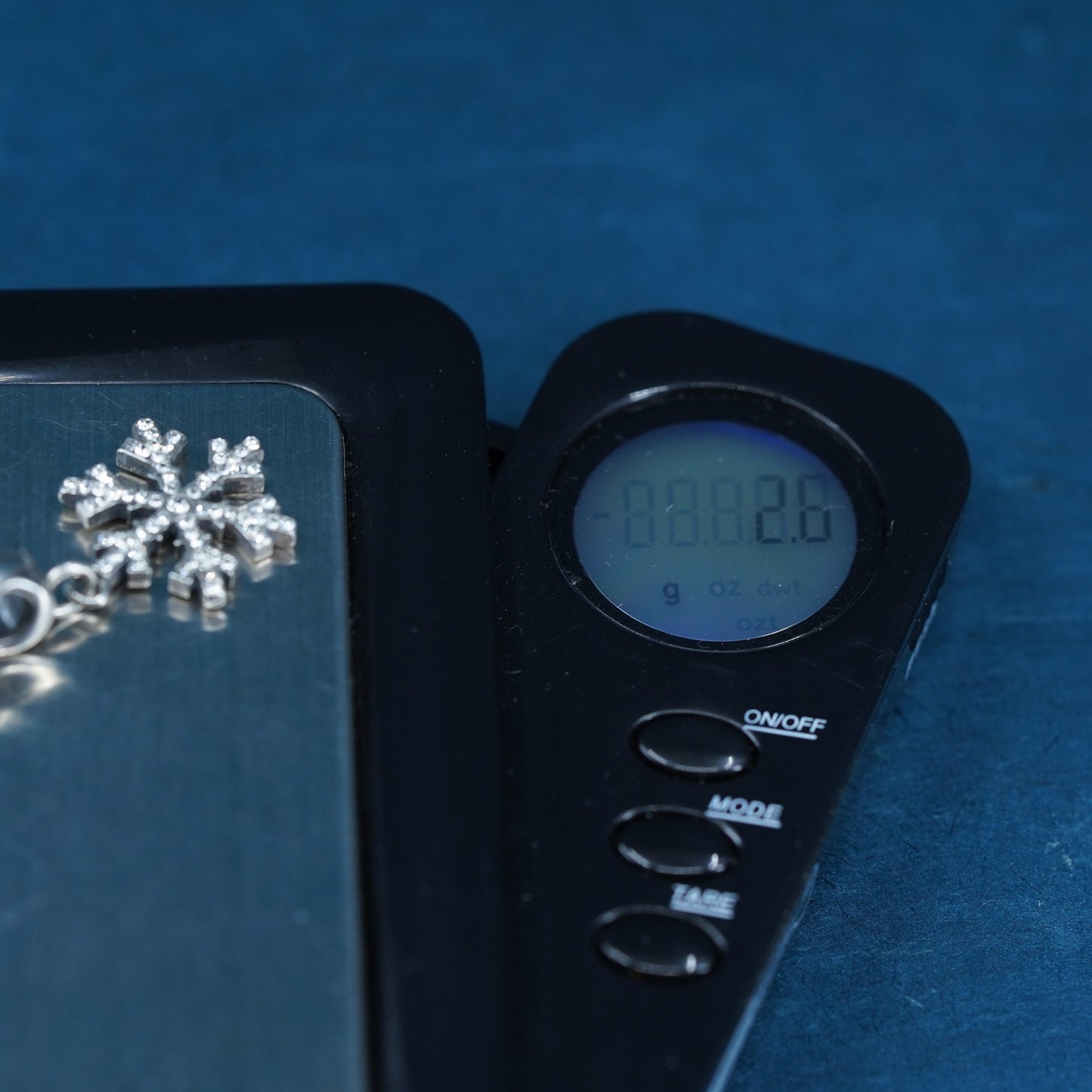 Vintage sterling silver handmade pendant, 925 snowflake charm