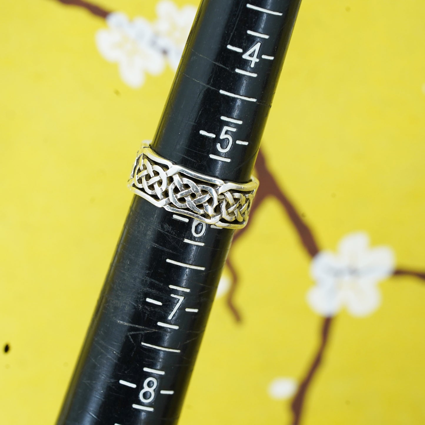 Size 5.5, vintage Sterling silver handmade ring, 925 braided woven band