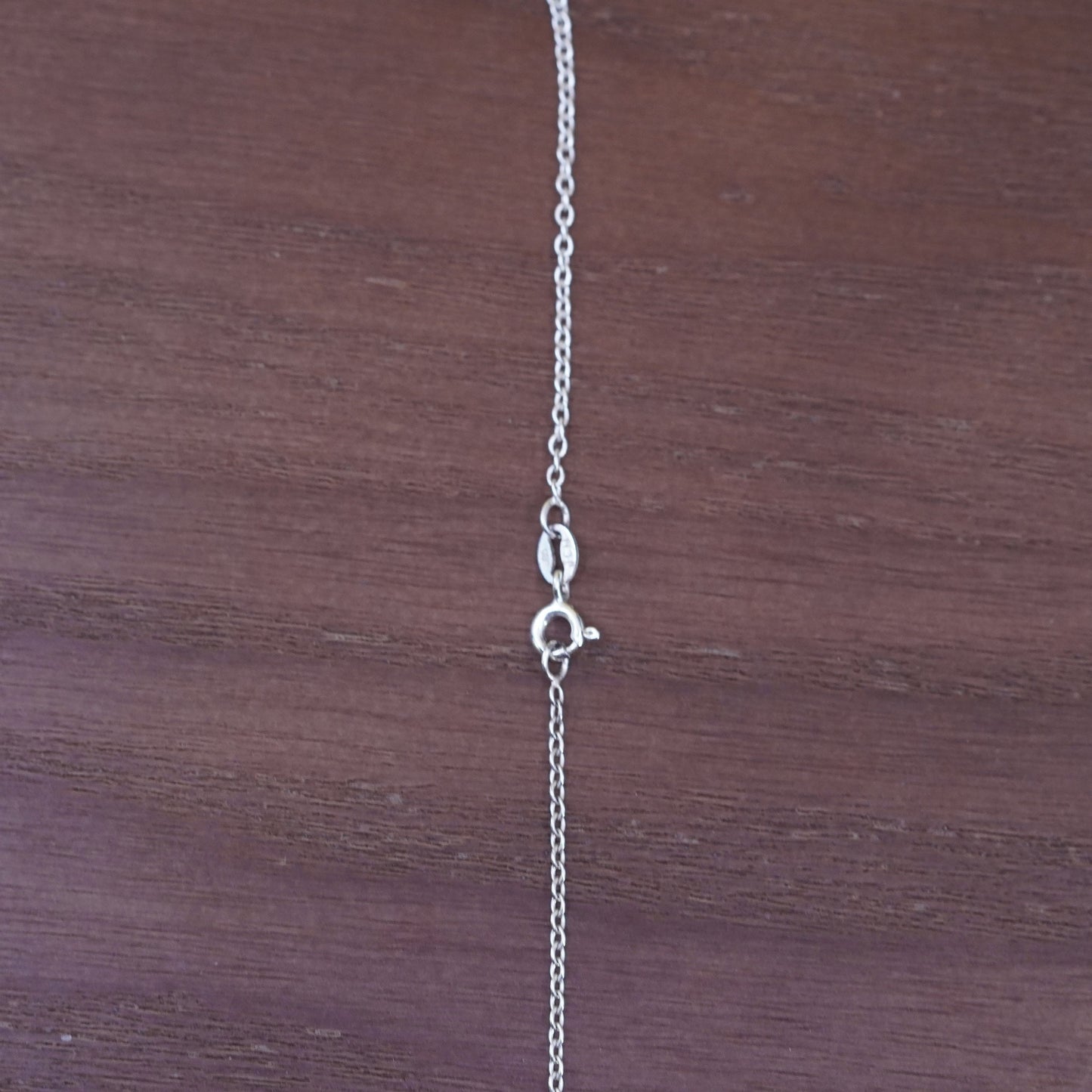 18”, Sterling silver necklace, 925 circle chain with hammered horseshoe pendant