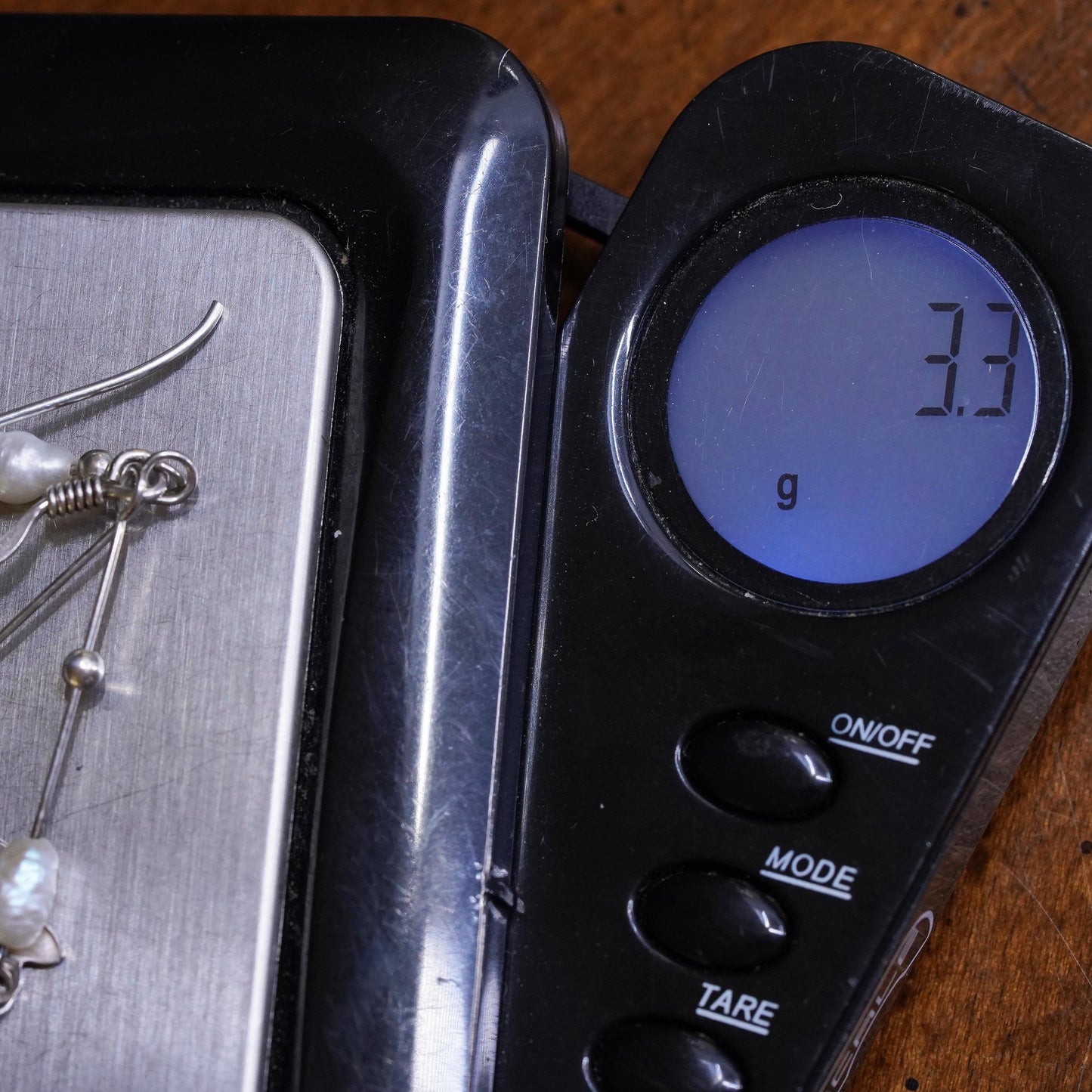 Vintage Meow sterling silver handmade earrings, 925 cat dangles and pearls