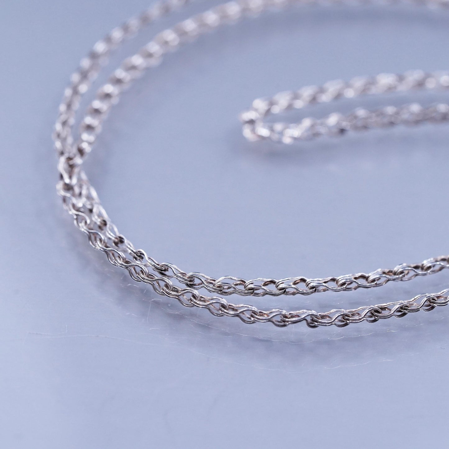 26” 3mm, vintage Sterling 925 silver curb chain necklace