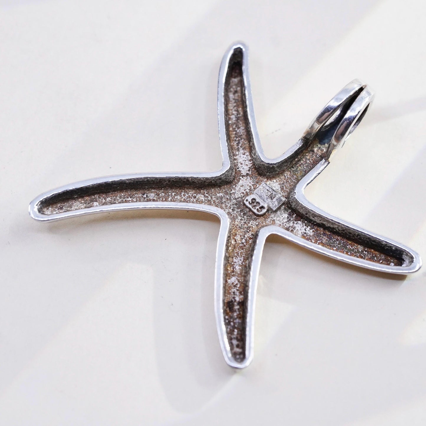 Vintage Mexican Sterling silver handmade pendant, 925 starfish