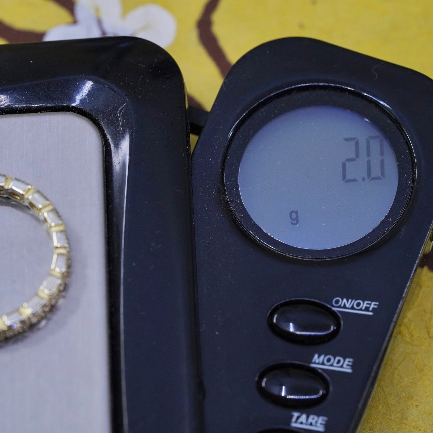 Size 7, VTG vermeil gold over Sterling silver ring, 925 stackable band with cz