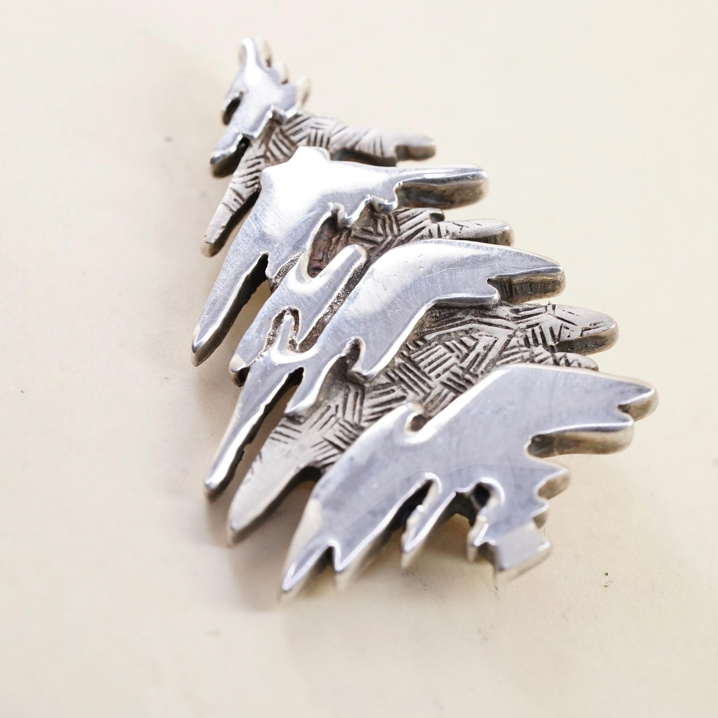 Vintage Sterling Silver Boston MFA Museum of Fine Art Christmas Tree Brooch